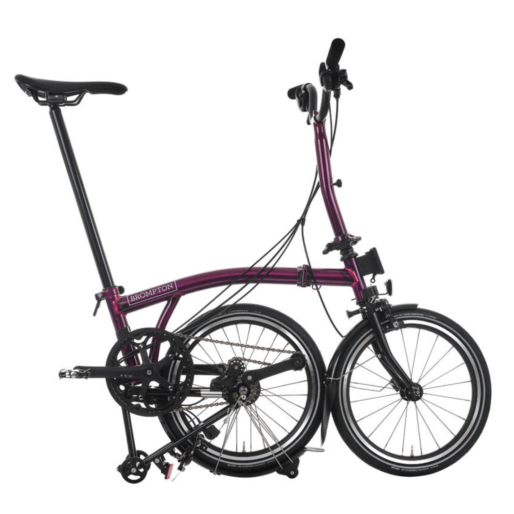 Brompton P Line 12 Speed Mid Folding Bike - Amethyst Lacquer