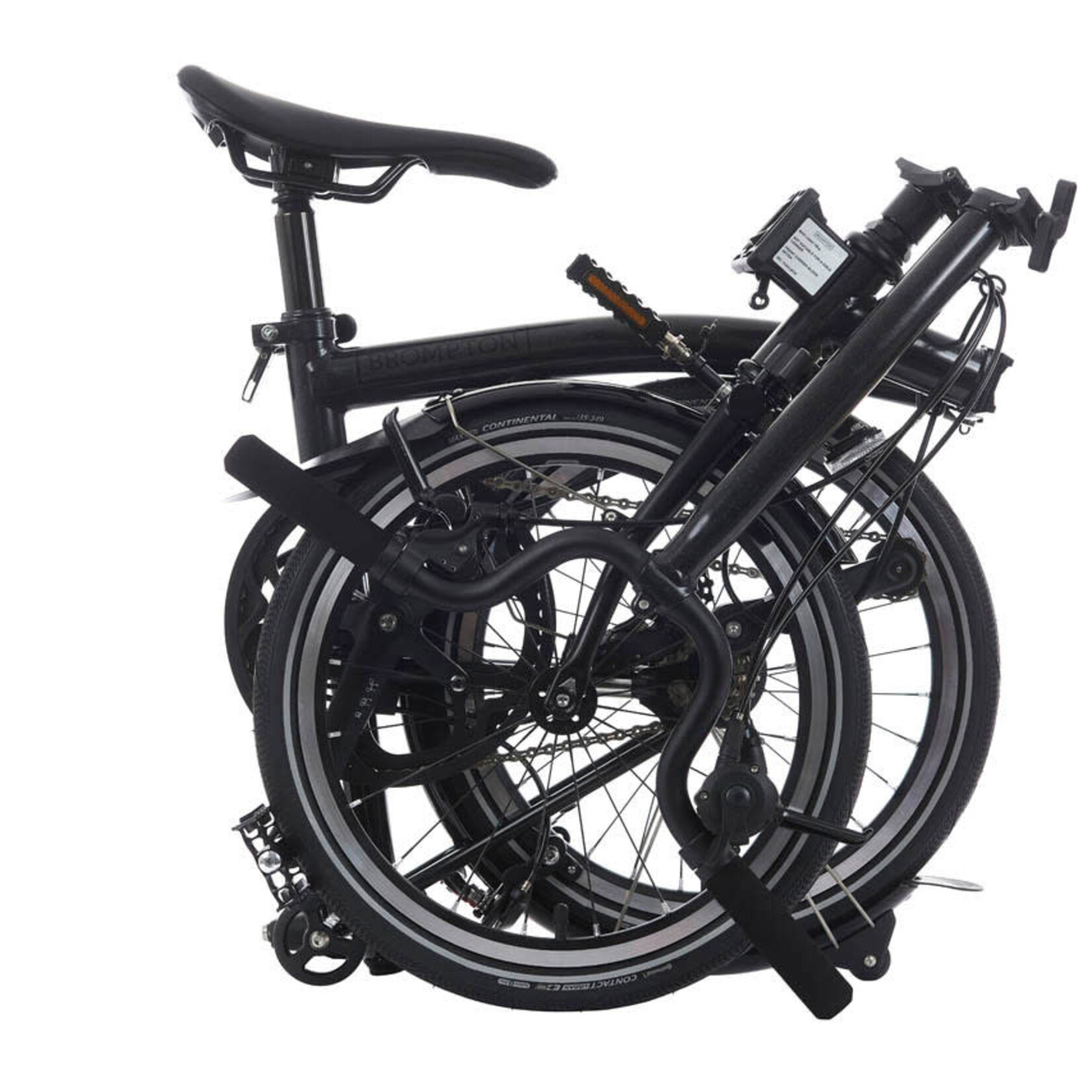 Brompton P Line 4 Speed High Folding Bike - Midnight Black Metallic