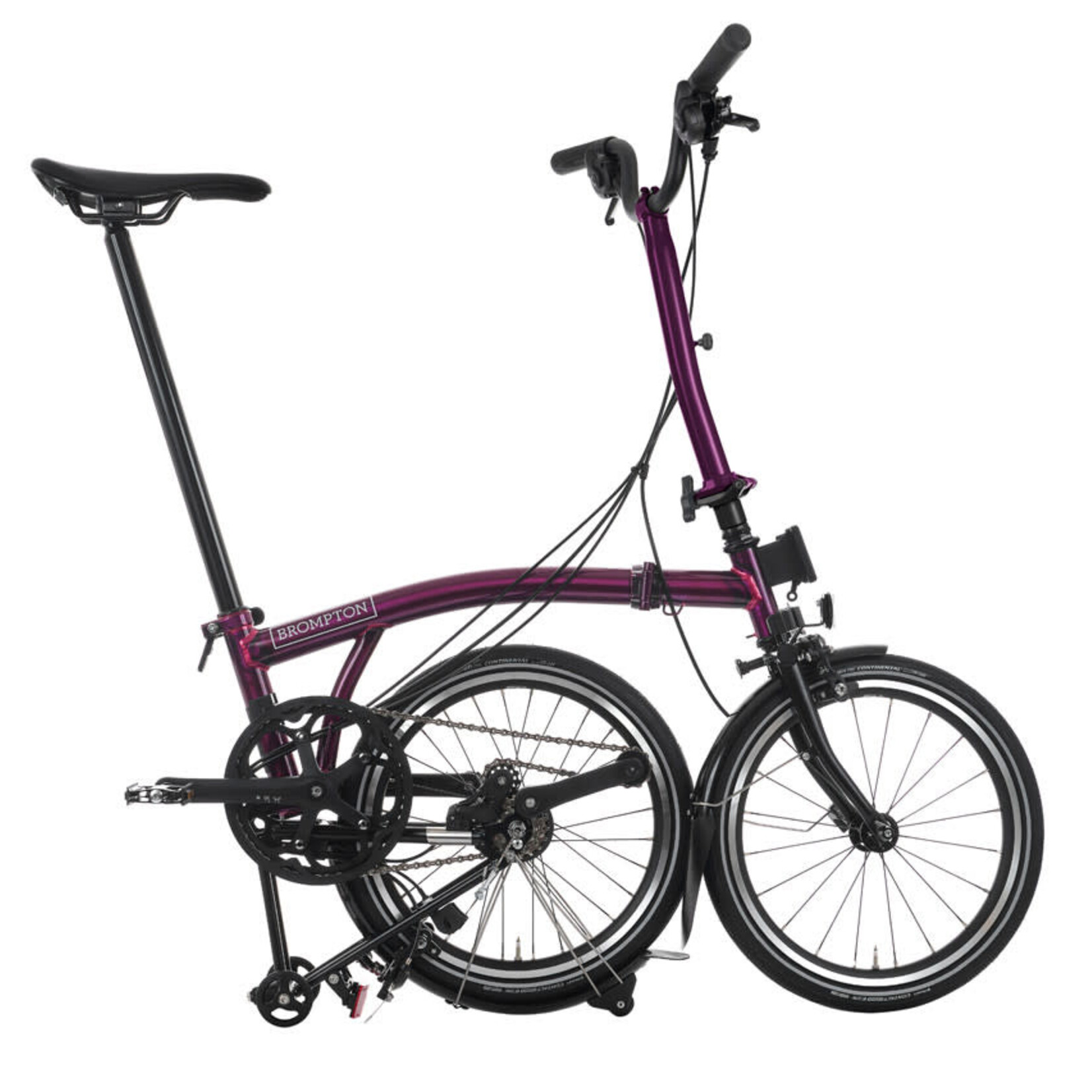 Brompton P Line 12 Speed High Folding Bike - Amethyst Lacquer