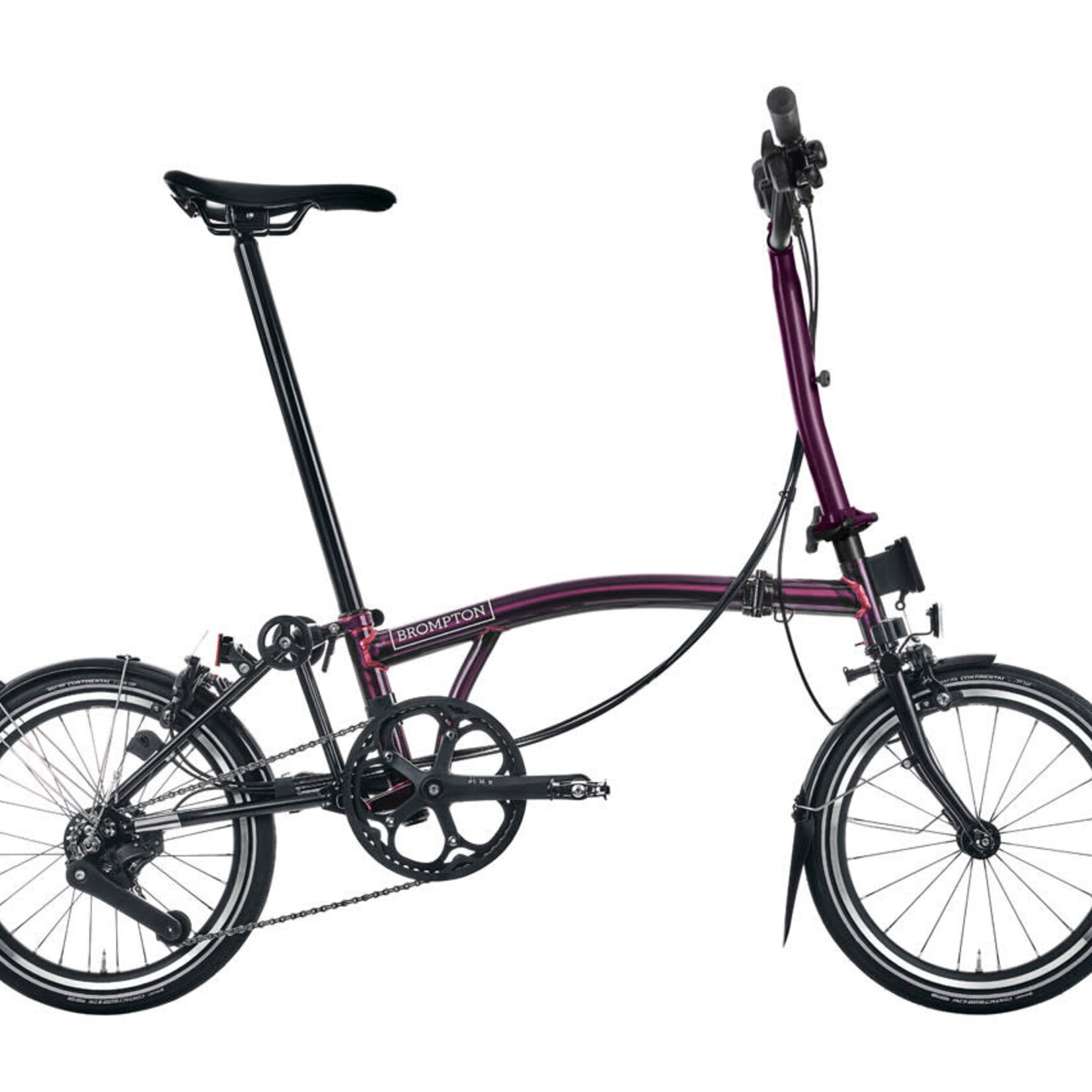 Brompton P Line 12 Speed High Folding Bike - Amethyst Lacquer