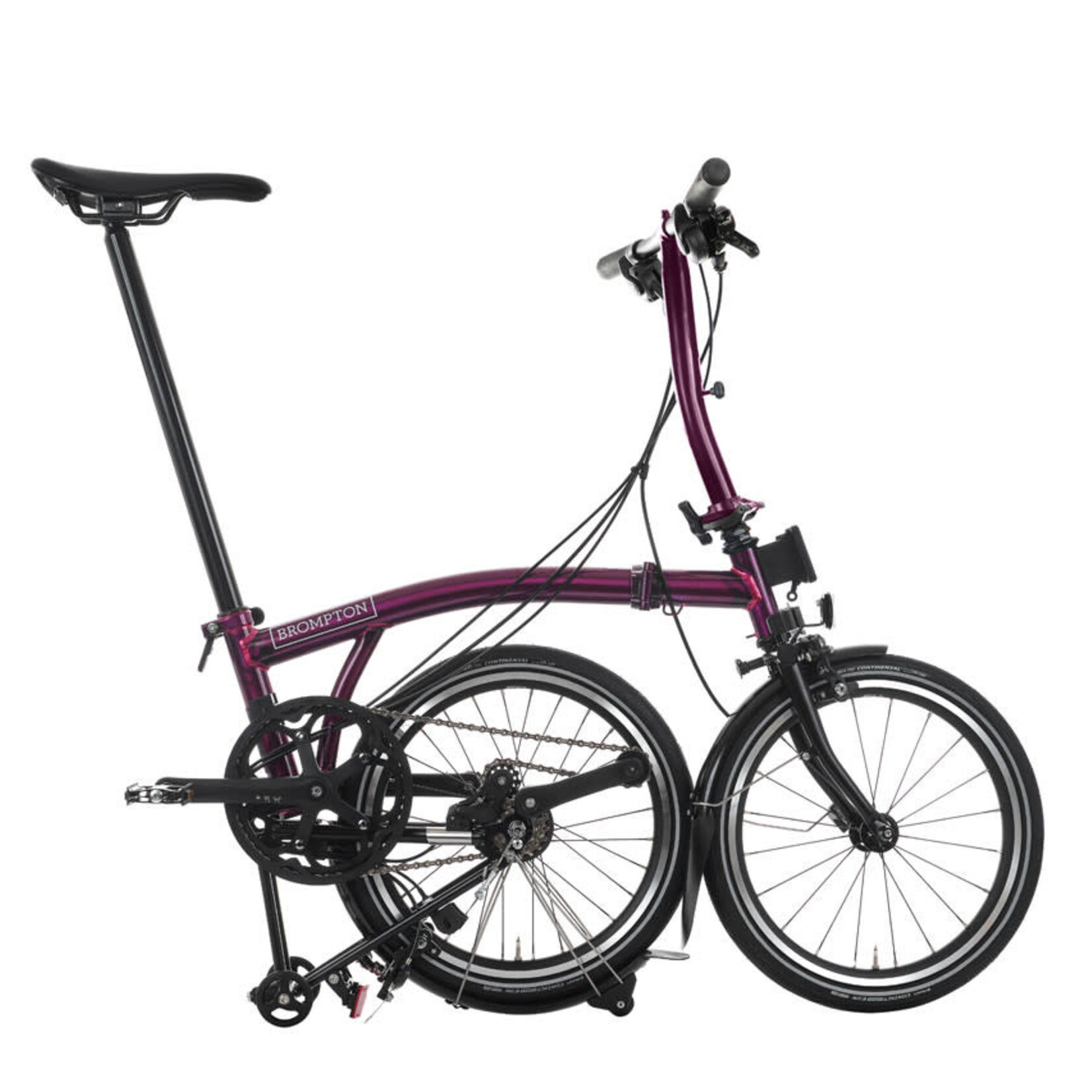 Brompton P Line 4 Speed Low Folding Bike - Amethyst Lacquer