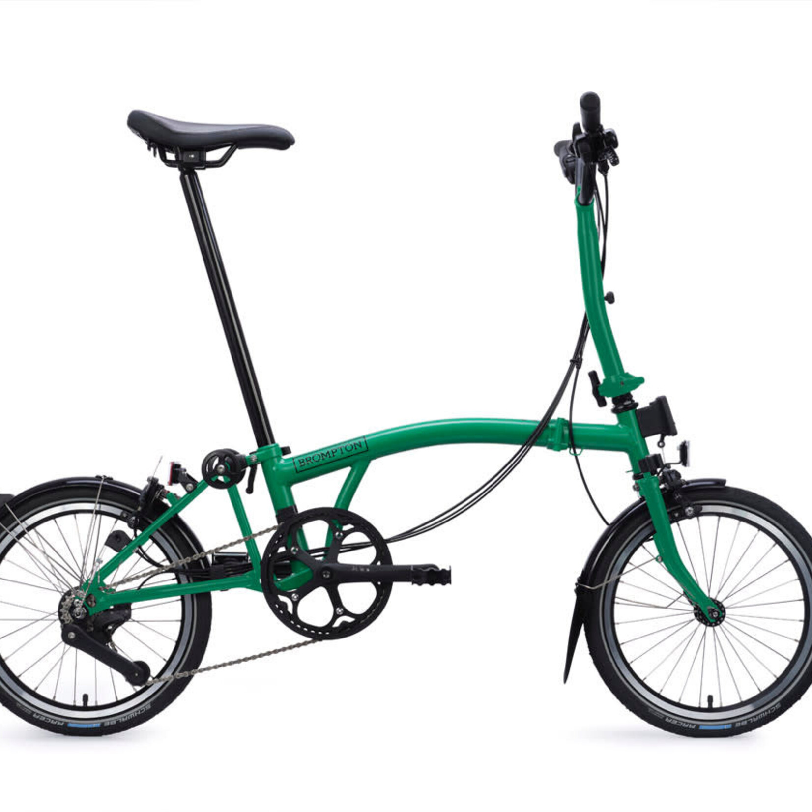 Brompton C Line 12 Speed Mid Folding Bike - Palm Green