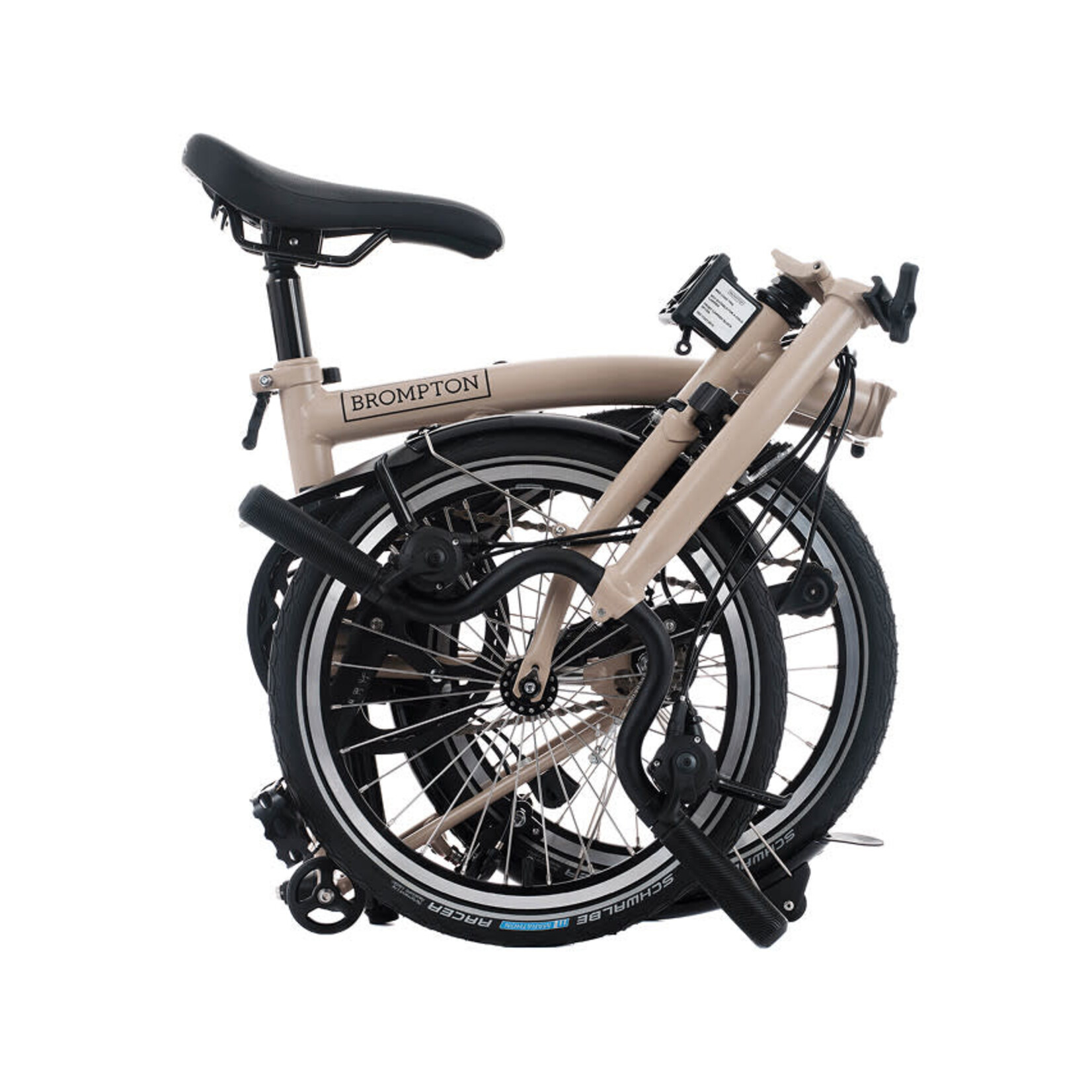 Brompton C Line 12 Speed Mid Folding Bike - Dune Sand