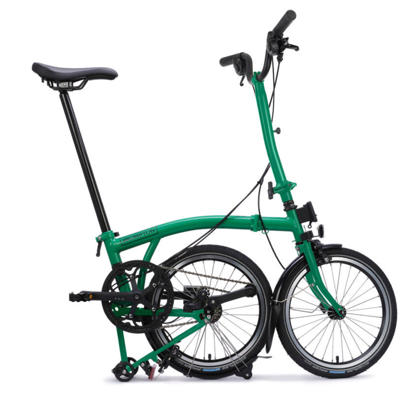 Brompton C Line 4 Speed High Folding Bike - Palm Green
