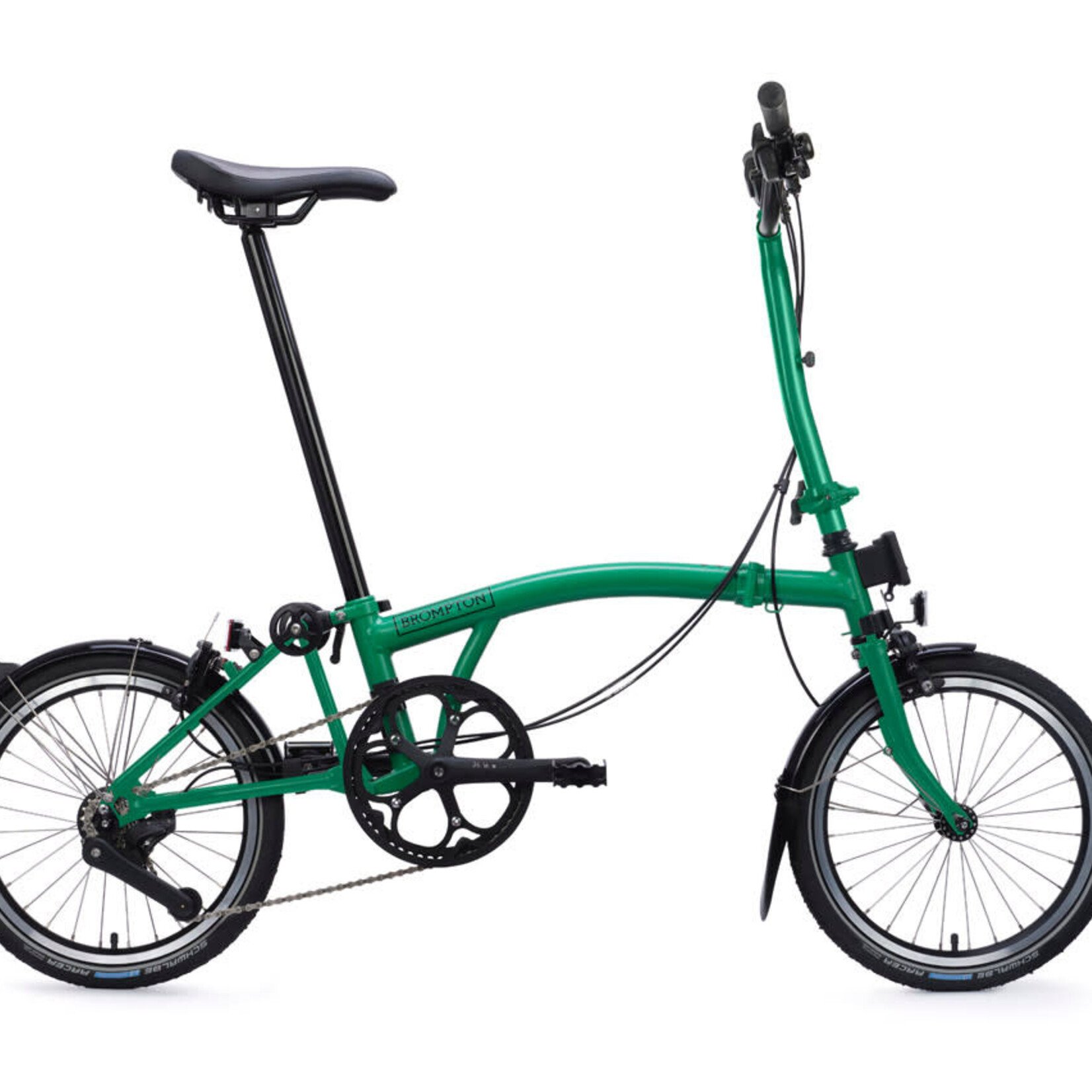 Brompton C Line 4 Speed High Folding Bike - Palm Green