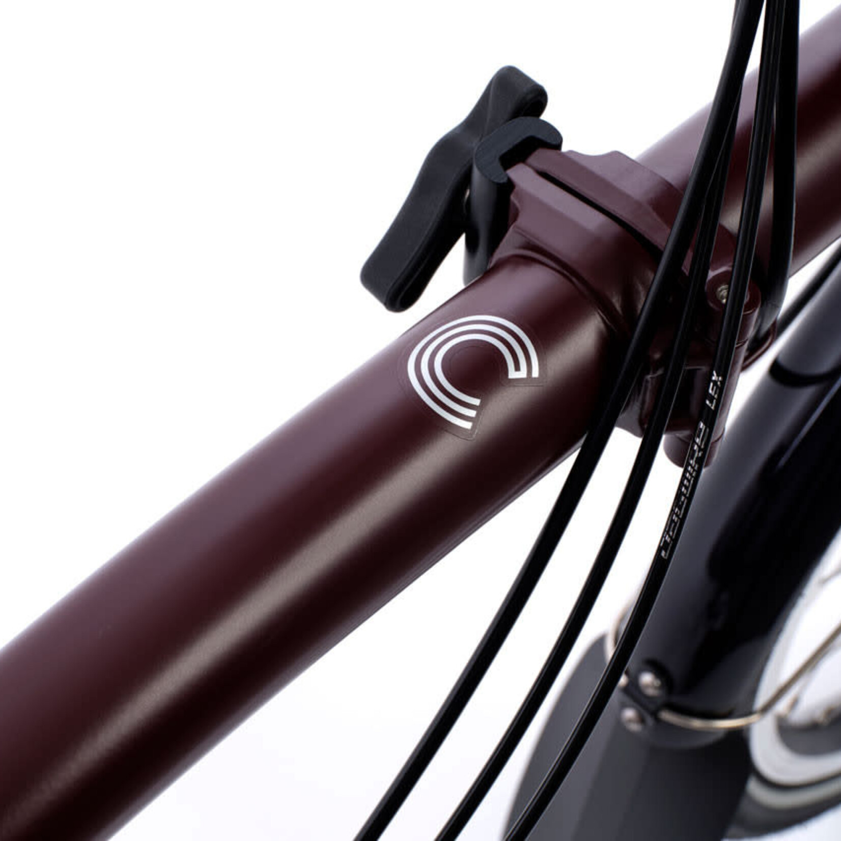 Brompton C Line 12 Speed, High Handlebars - Plum Red