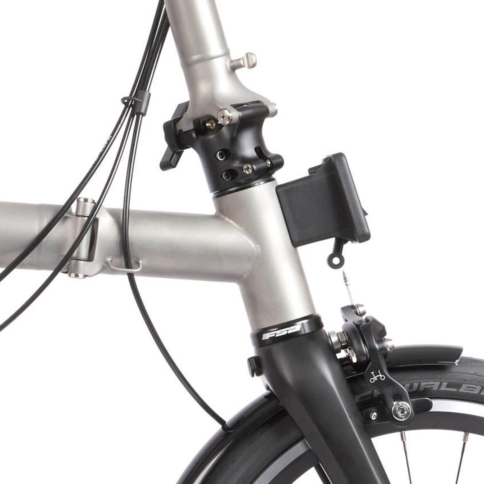 Brompton T Line, 12 Speed, Low Handlebars -Blasted Titanium