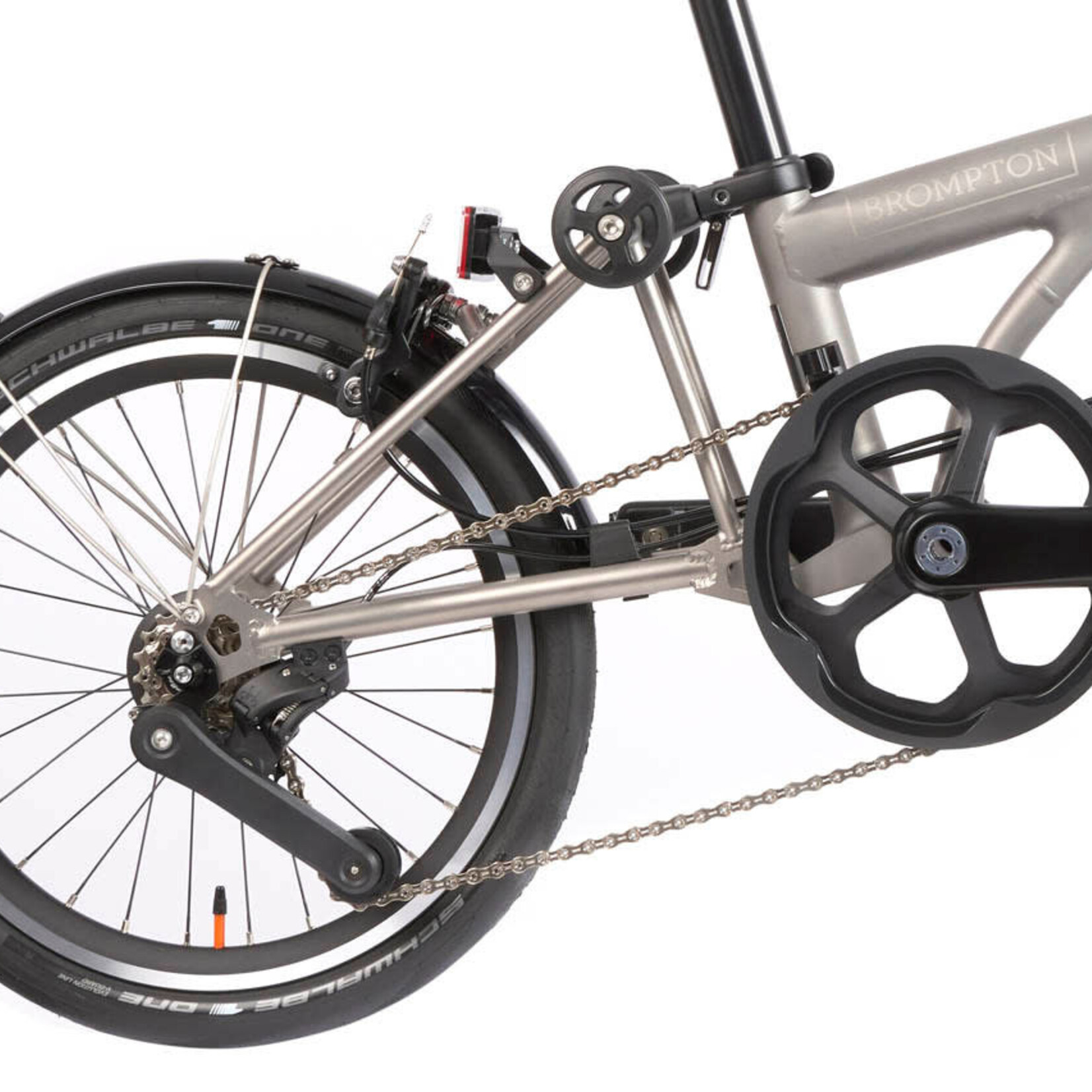 Brompton T Line, 12 Speed, Mid Handlebars -Blasted Titanium