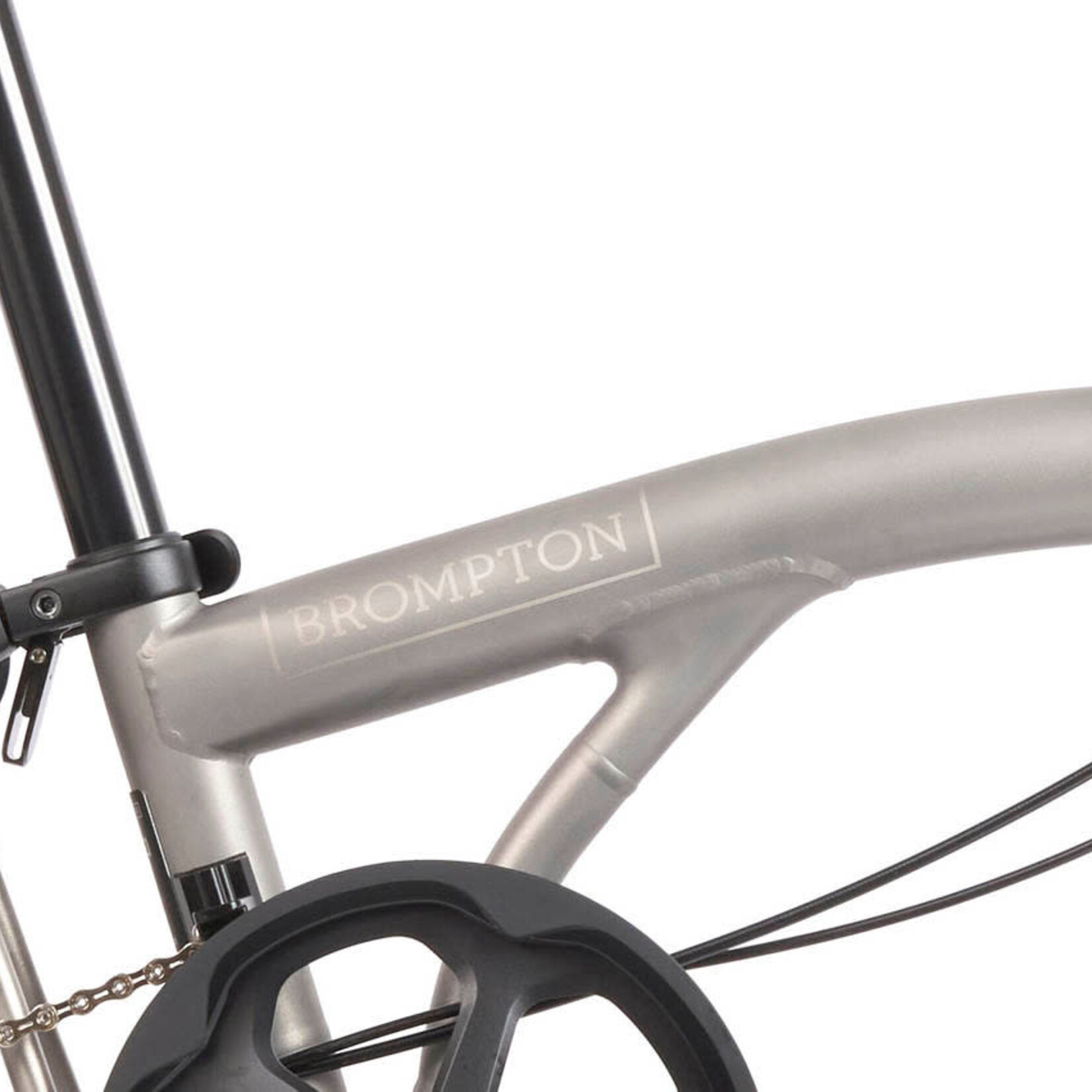 Brompton T Line, 4 Speed, Mid Handlebars -Blasted Titanium