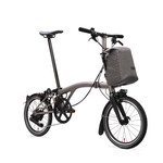 Brompton Electric T Line, 4 Speed, Mid-Blasted Titanium