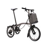Brompton Electric T Line, 4 Speed, Low-Blasted Titanium