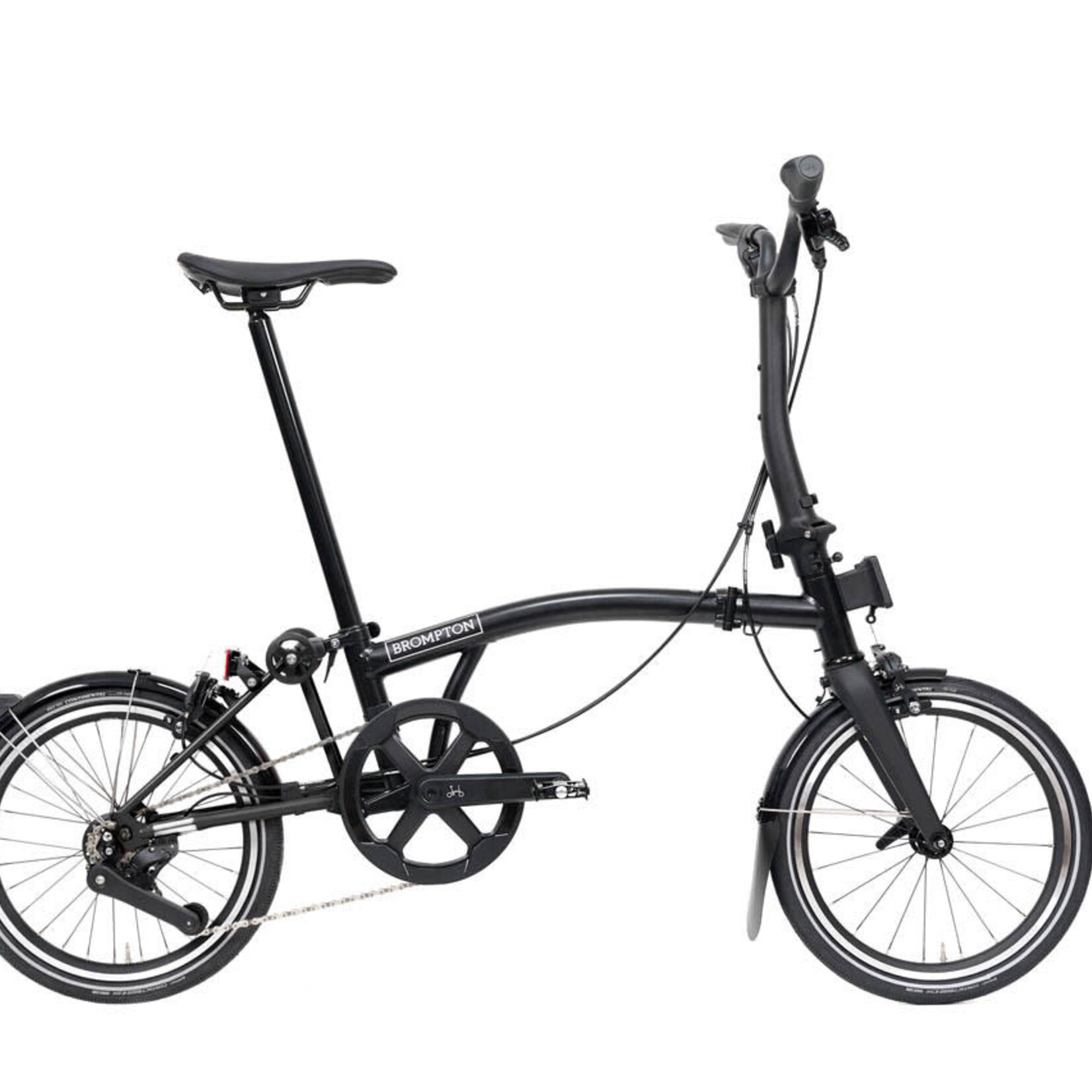 Brompton P Line 4 Speed, Mid Handlebars - Matt Black