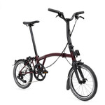 Brompton P Line, 12 Speed, Mid Handlebars - Plum Red