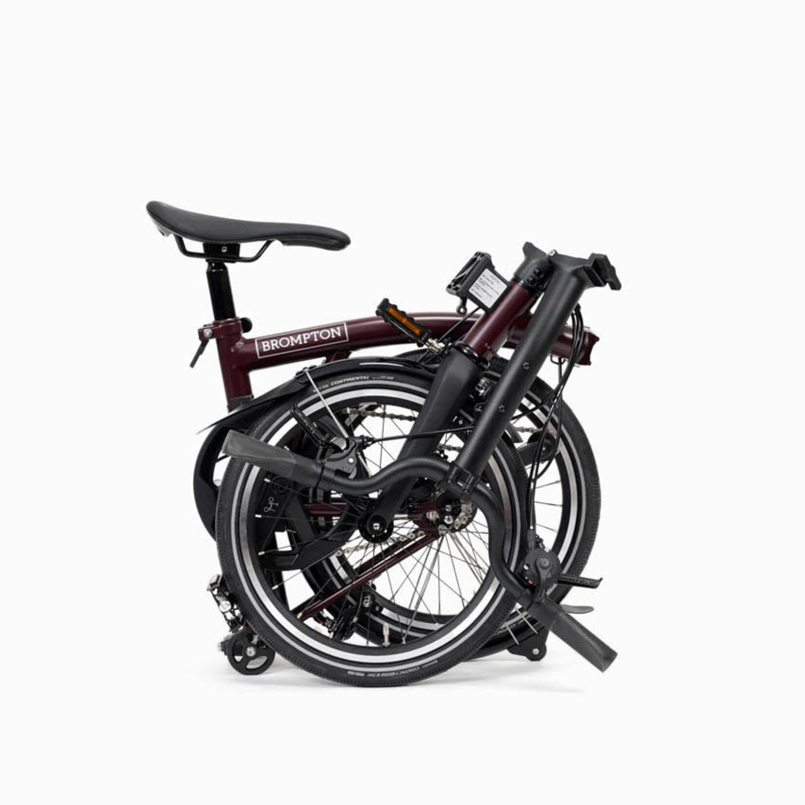 Brompton P Line, 4 Speed, High Handlebars -Plum Red