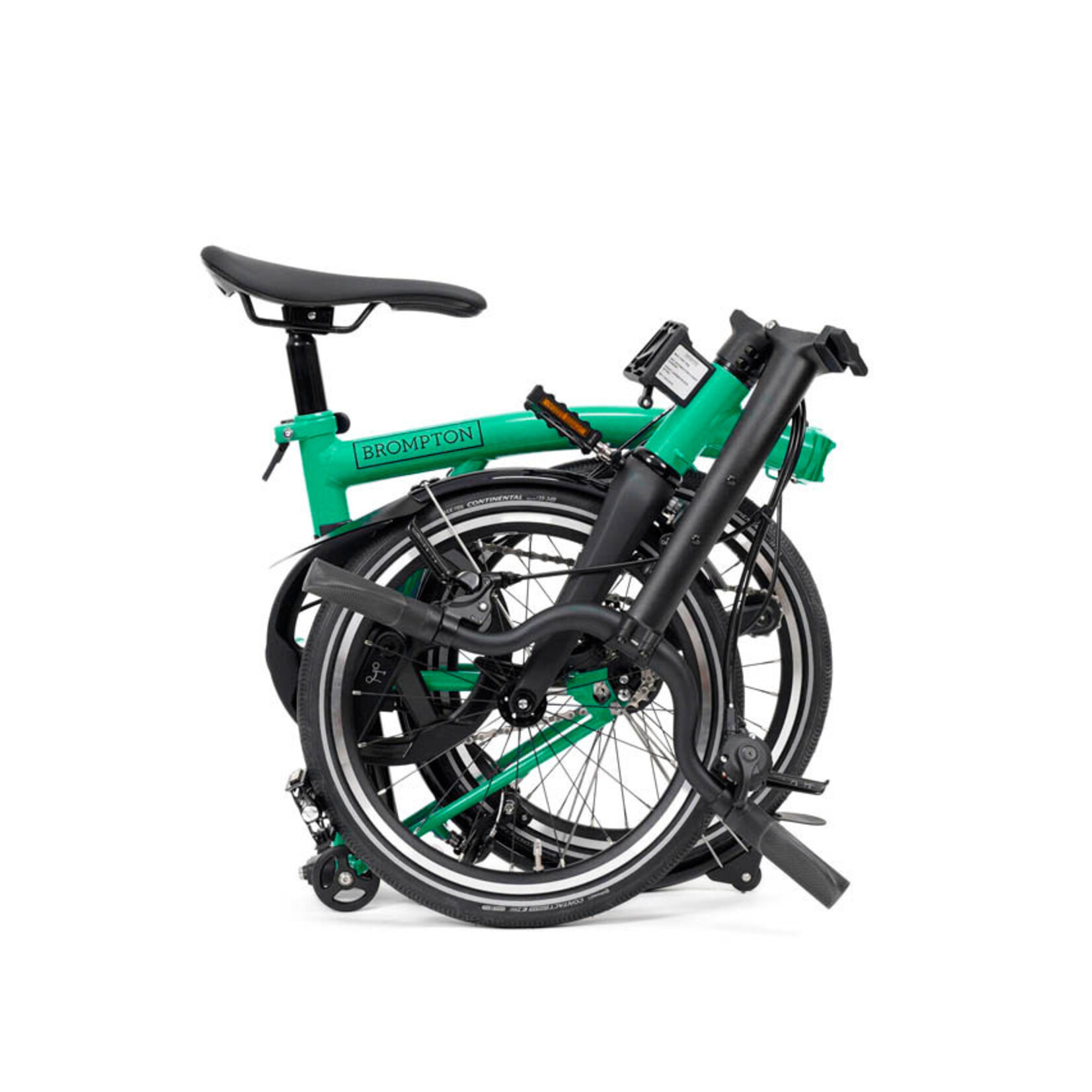 Brompton P Line, 4 Speed, Mid Handlebars -Palm Green