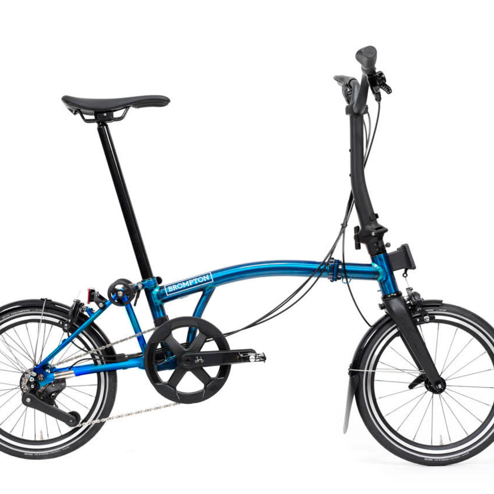 Brompton P Line, 4 Speed, High Handlebars -Pacific Lacquer
