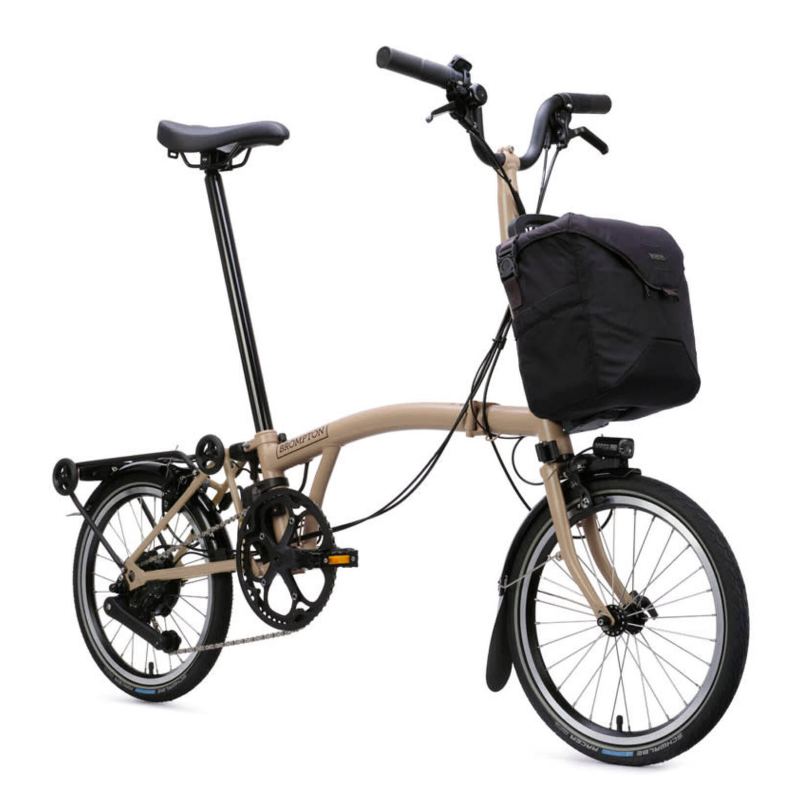 Brompton Electric C Line 4 Speed High Handlebars -Dune Sand