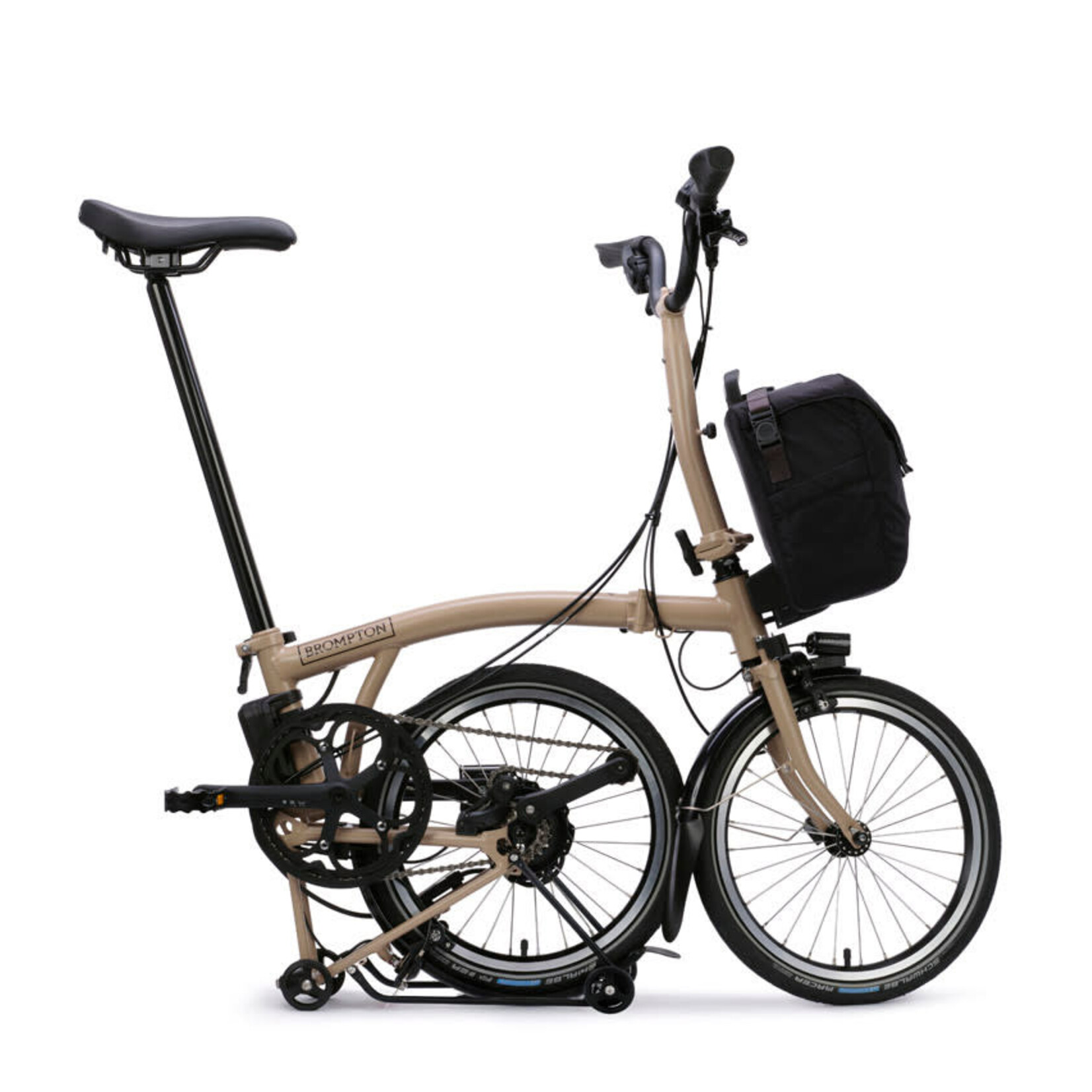 Brompton Electric C Line 4 Speed High Handlebars -Dune Sand