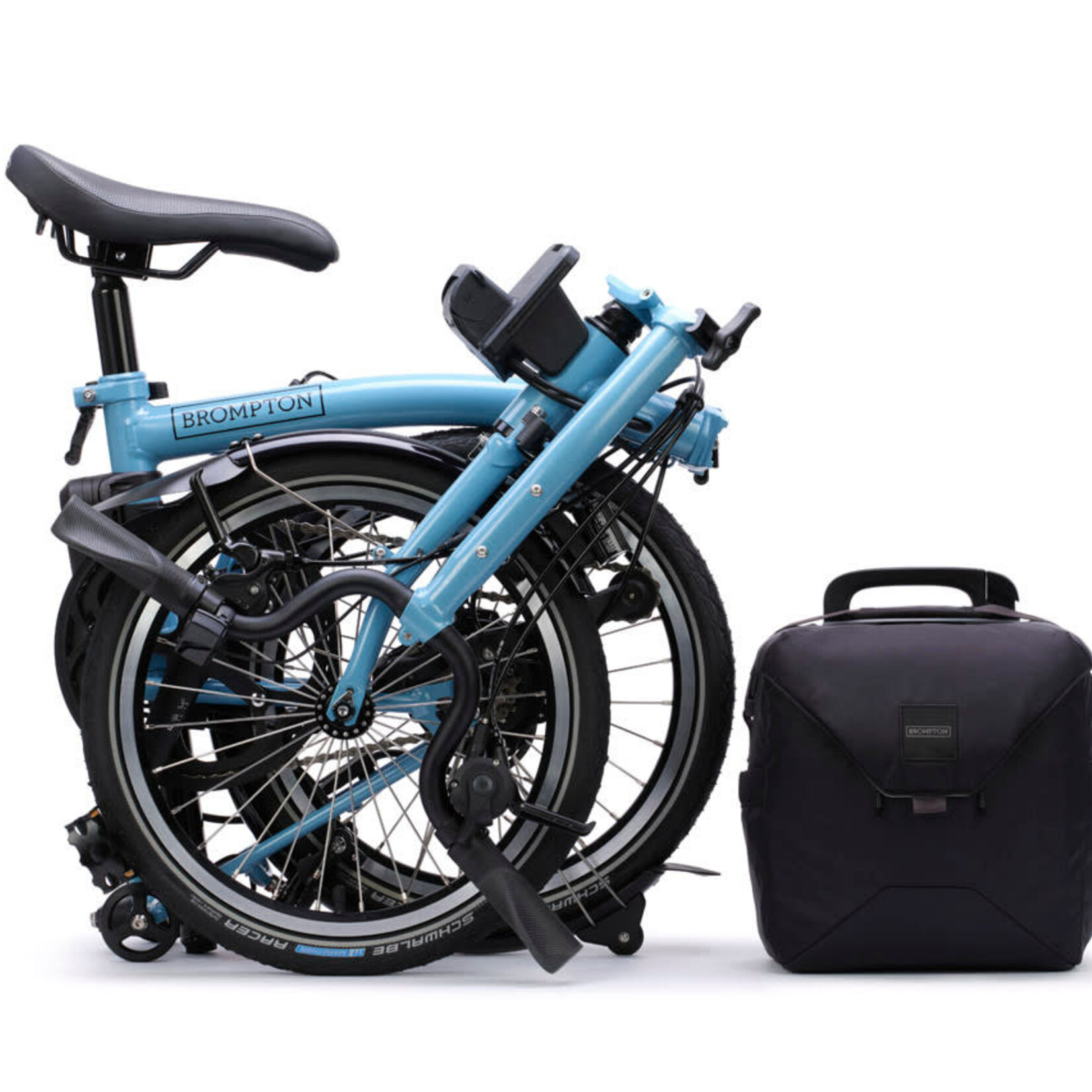 Brompton Electric C Line 4 Speed Mid Handlebars -Cloud Metallic