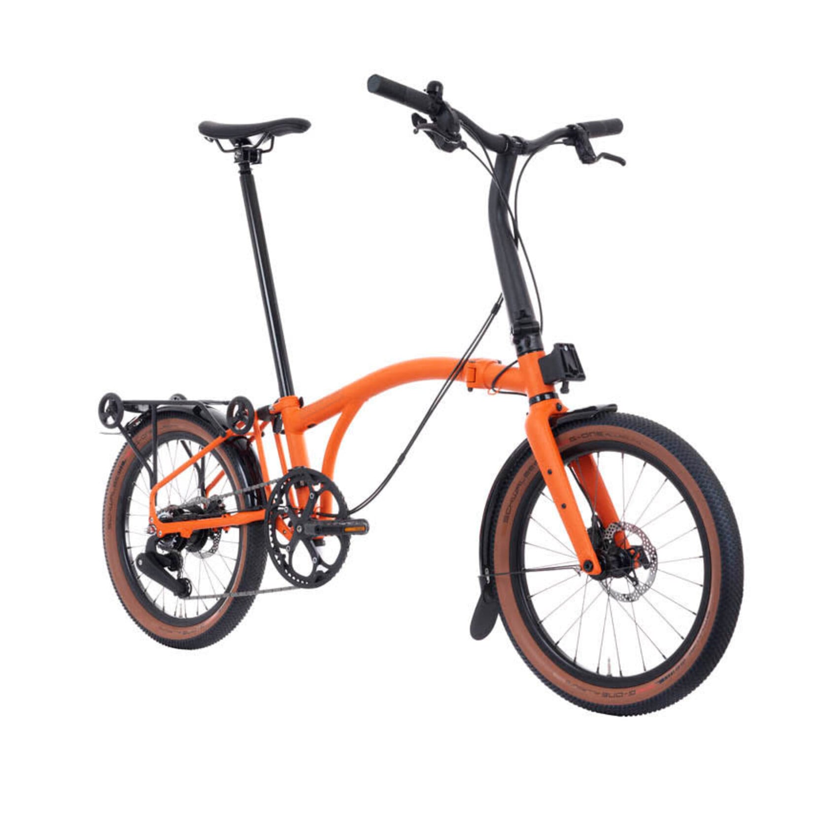Brompton Brompton G Line 8 speed, Adventure Orange, Large roller frame Schwalbe G-One tyres