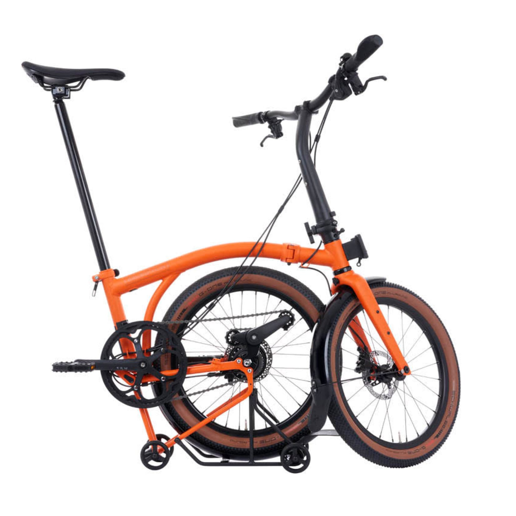 Brompton Brompton G Line 8 speed, Adventure Orange, Large roller frame Schwalbe G-One tyres