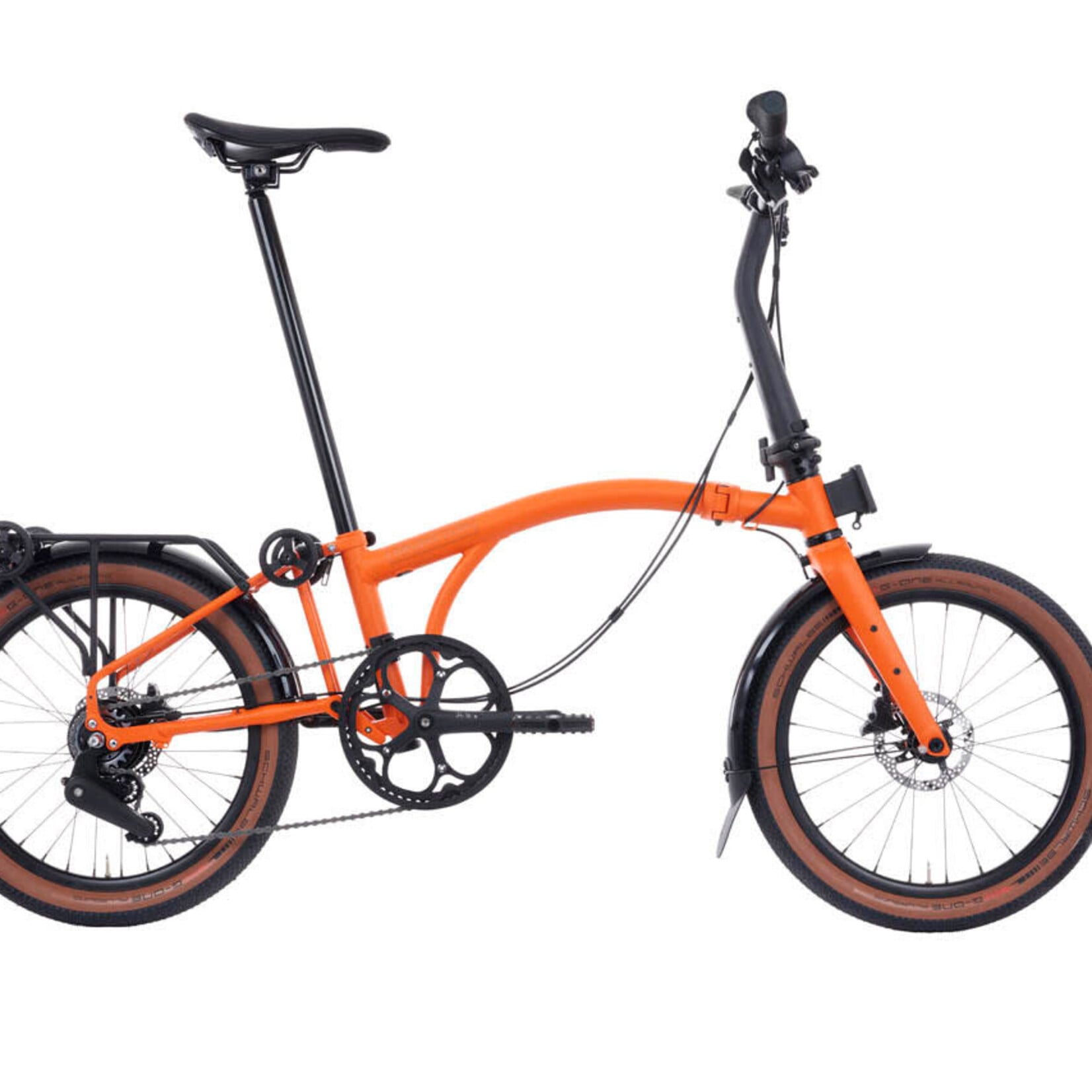 Brompton Brompton G Line 8 speed, Adventure Orange, Large roller frame Schwalbe G-One tyres