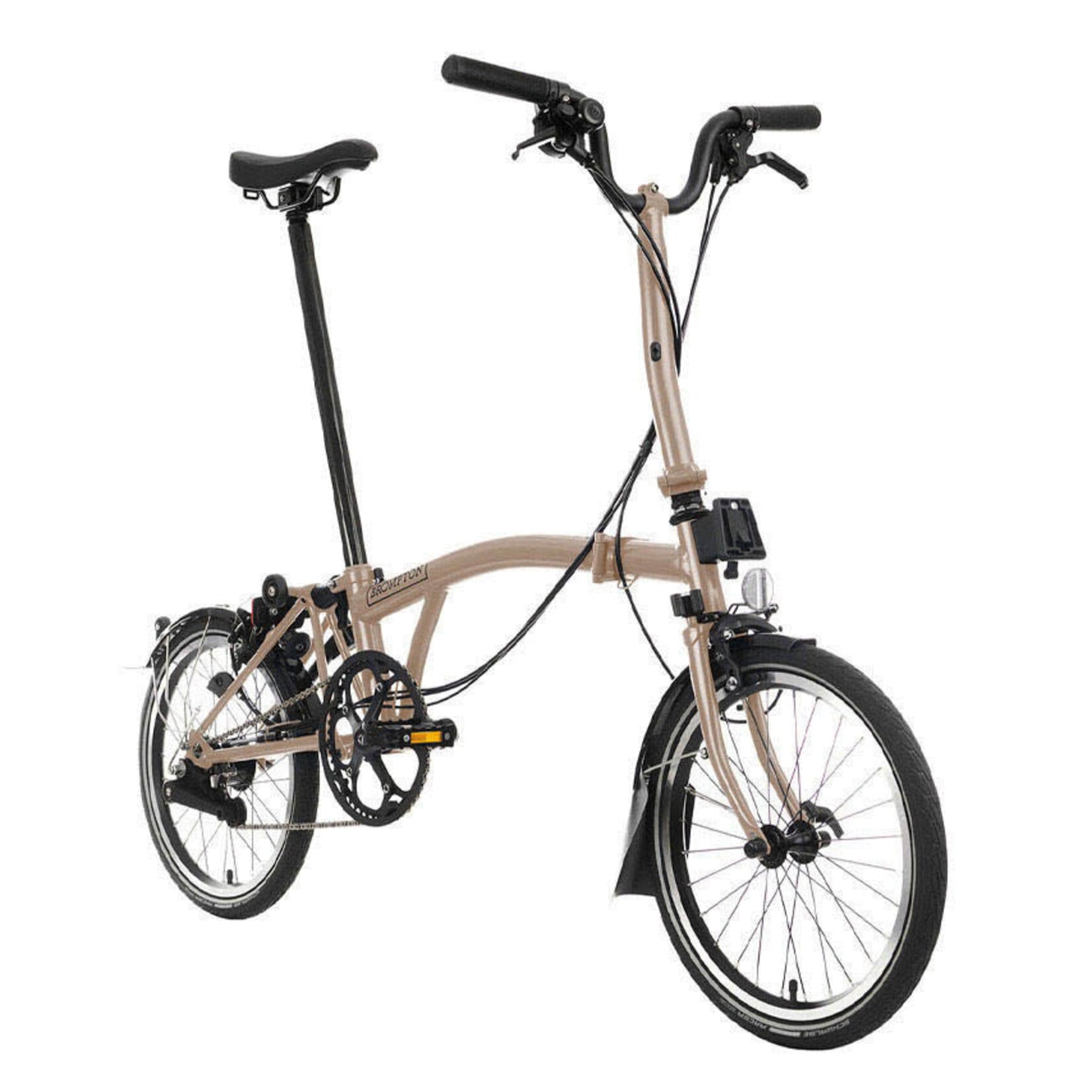 Brompton C Line 4 Speed Mid Handlebar Folding Bike - Dune Sand
