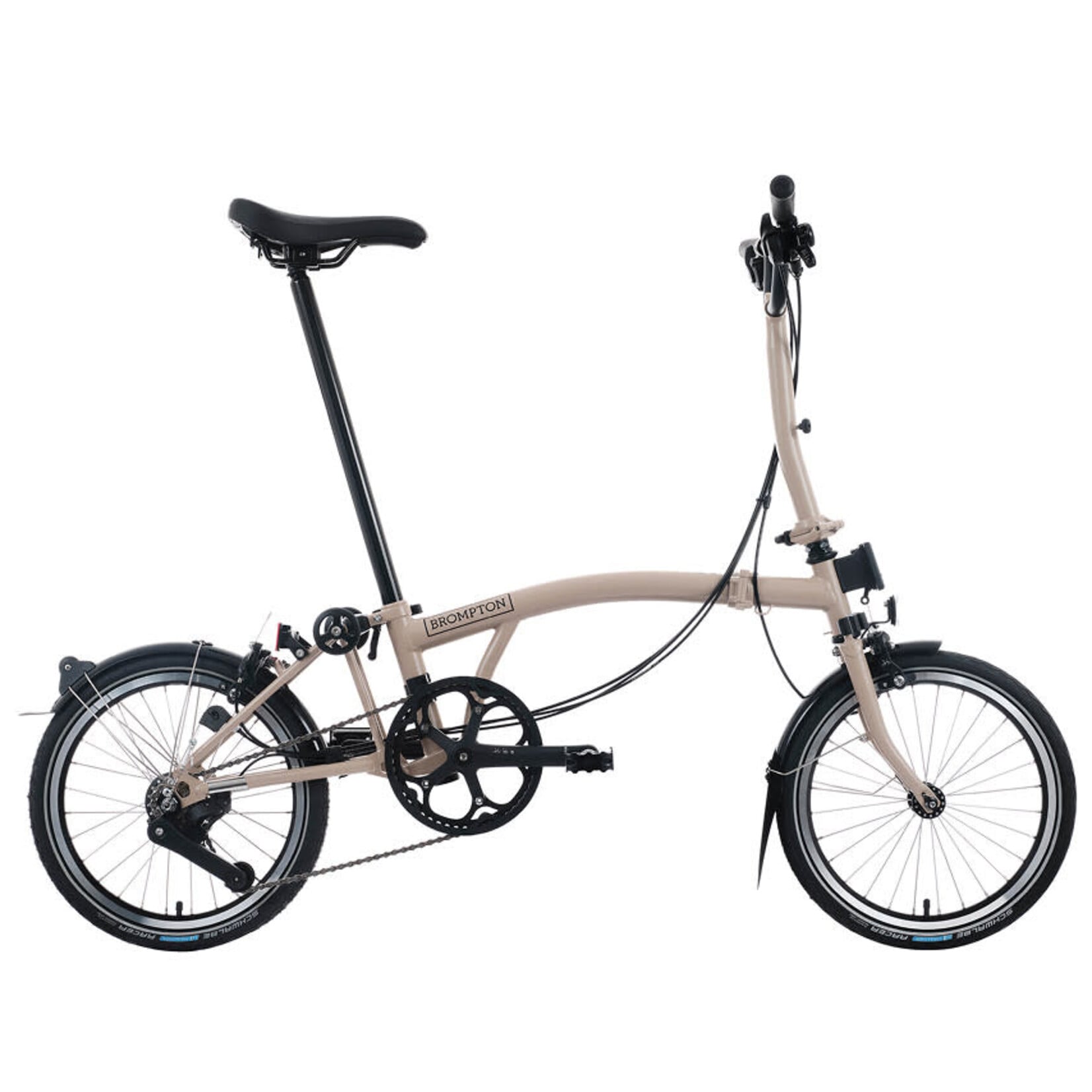 Brompton C Line 4 Speed Mid Handlebar Folding Bike - Dune Sand