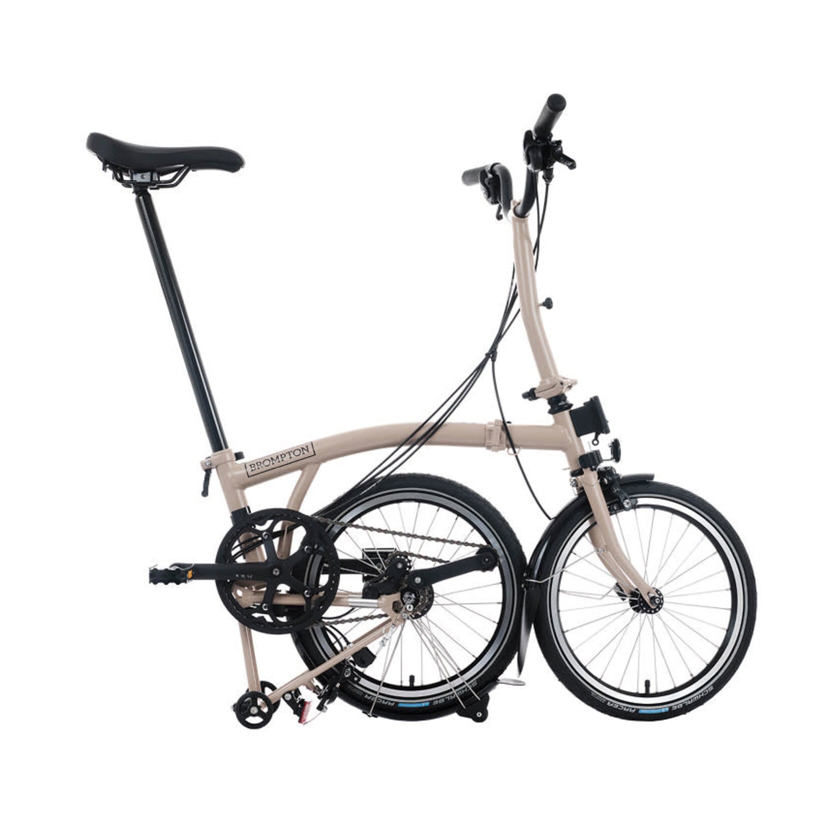 Brompton C Line 4 Speed Mid Handlebar Folding Bike - Dune Sand