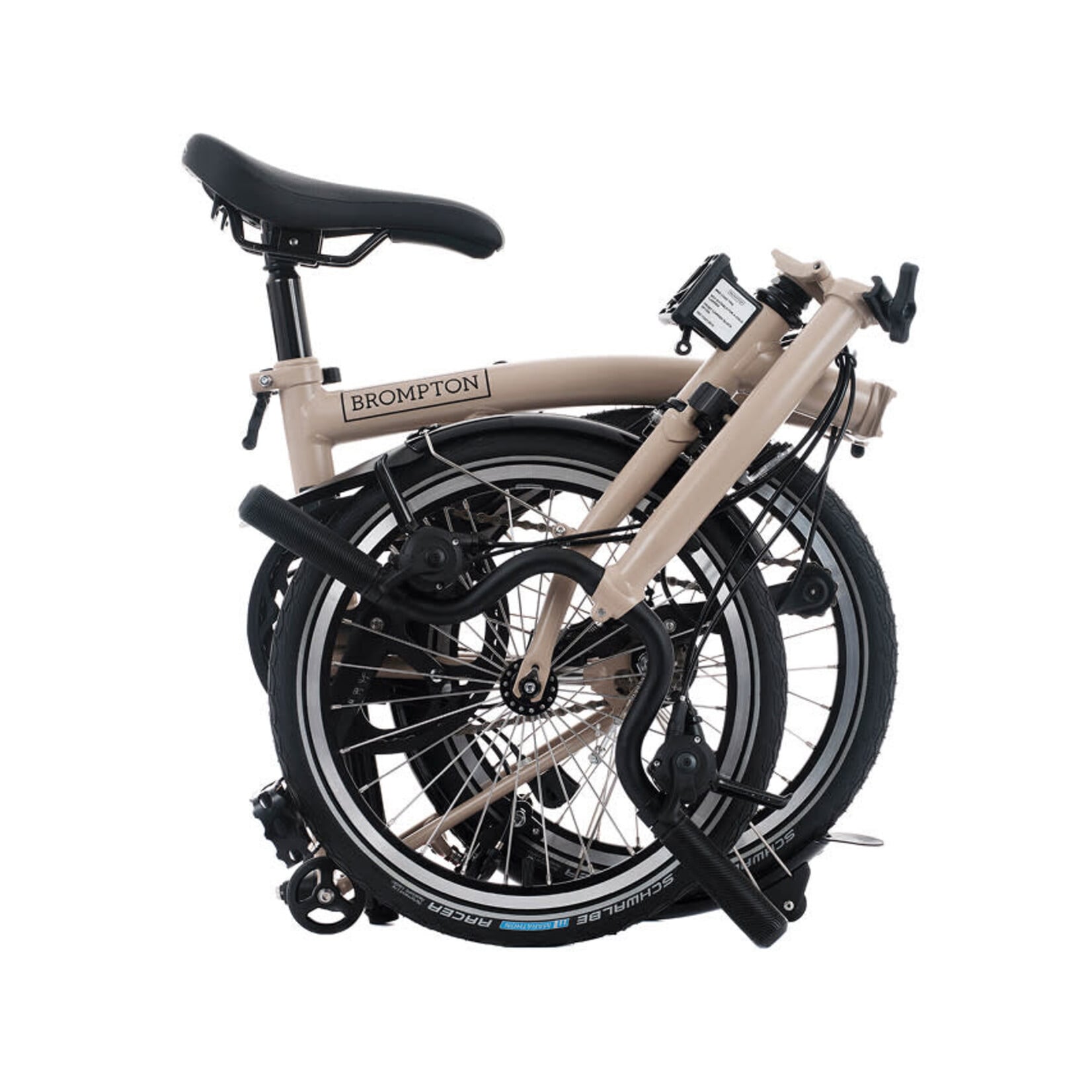 Brompton C Line 4 Speed Mid Handlebar Folding Bike - Dune Sand