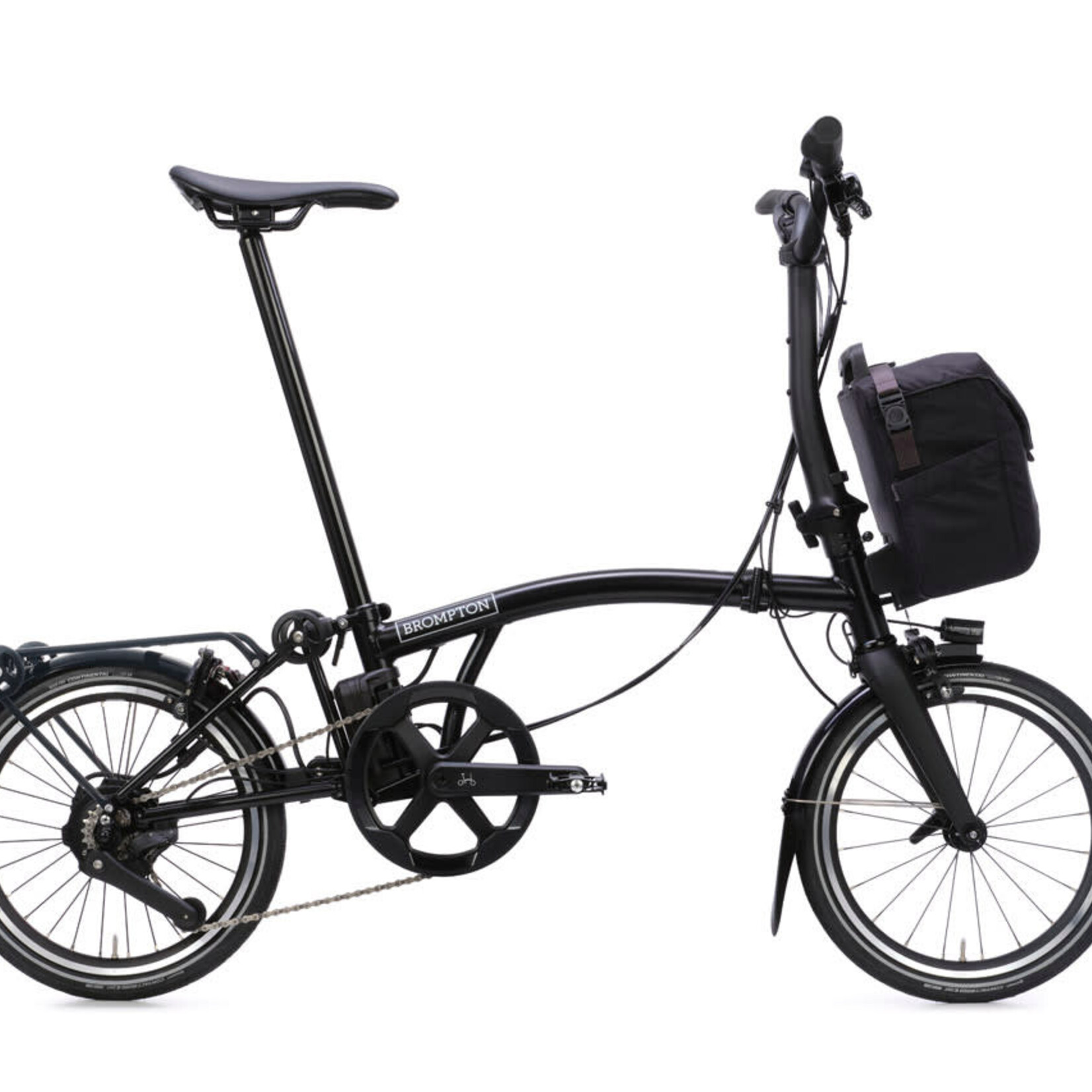 Brompton Electric P Line 4 Speed Mid Handlebars - Matt Black