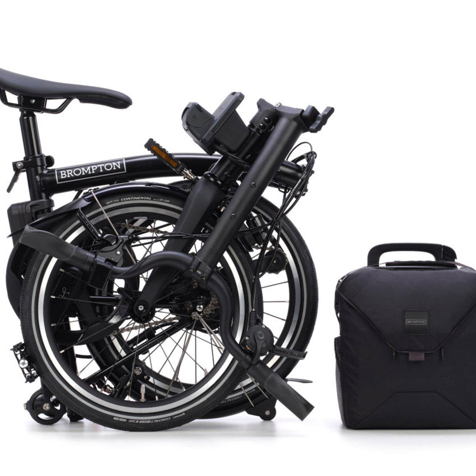 Brompton Electric P Line 4 Speed Mid Handlebars - Matt Black