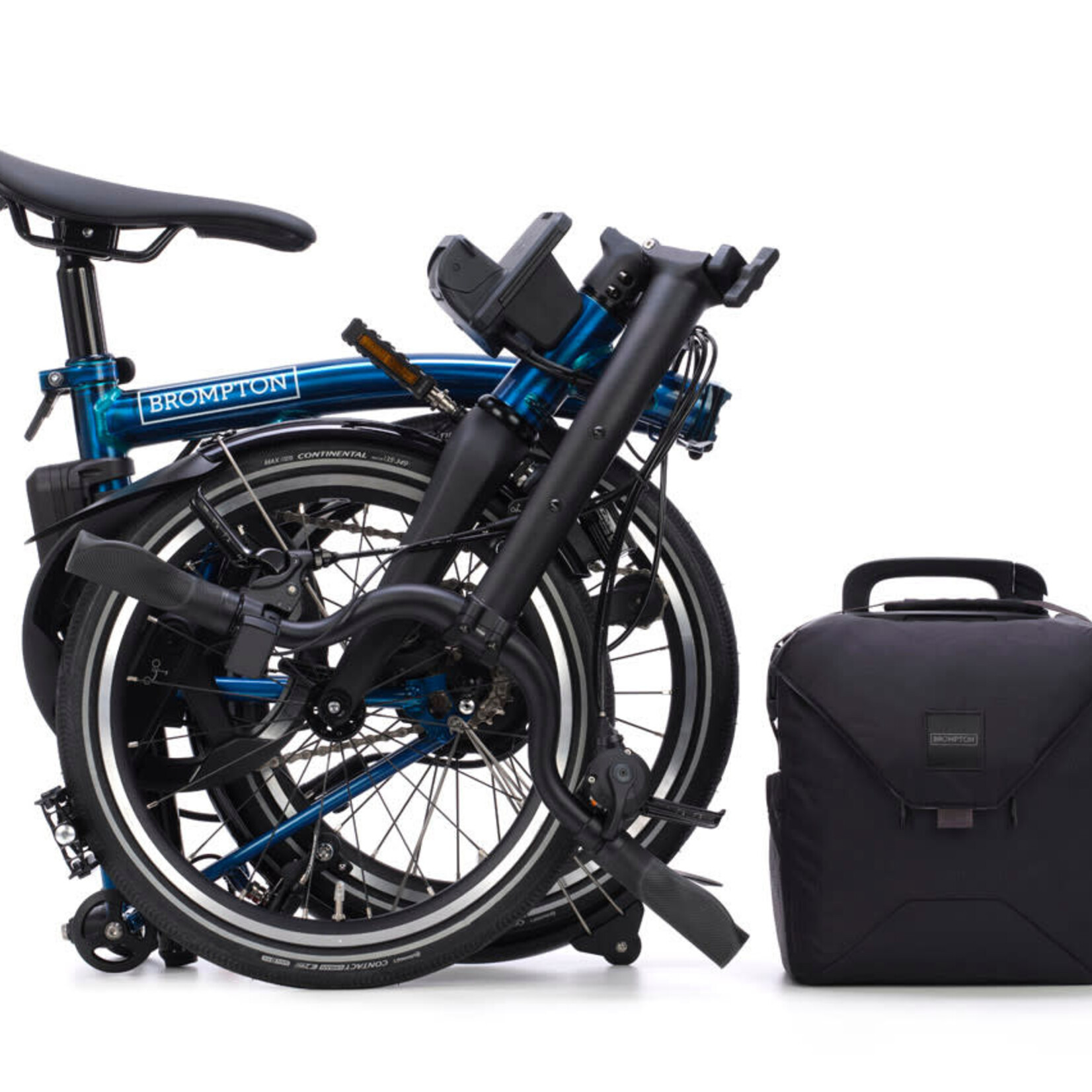 Brompton Electric P Line 4 Speed Mid Handlebars - Pacific Lacquer