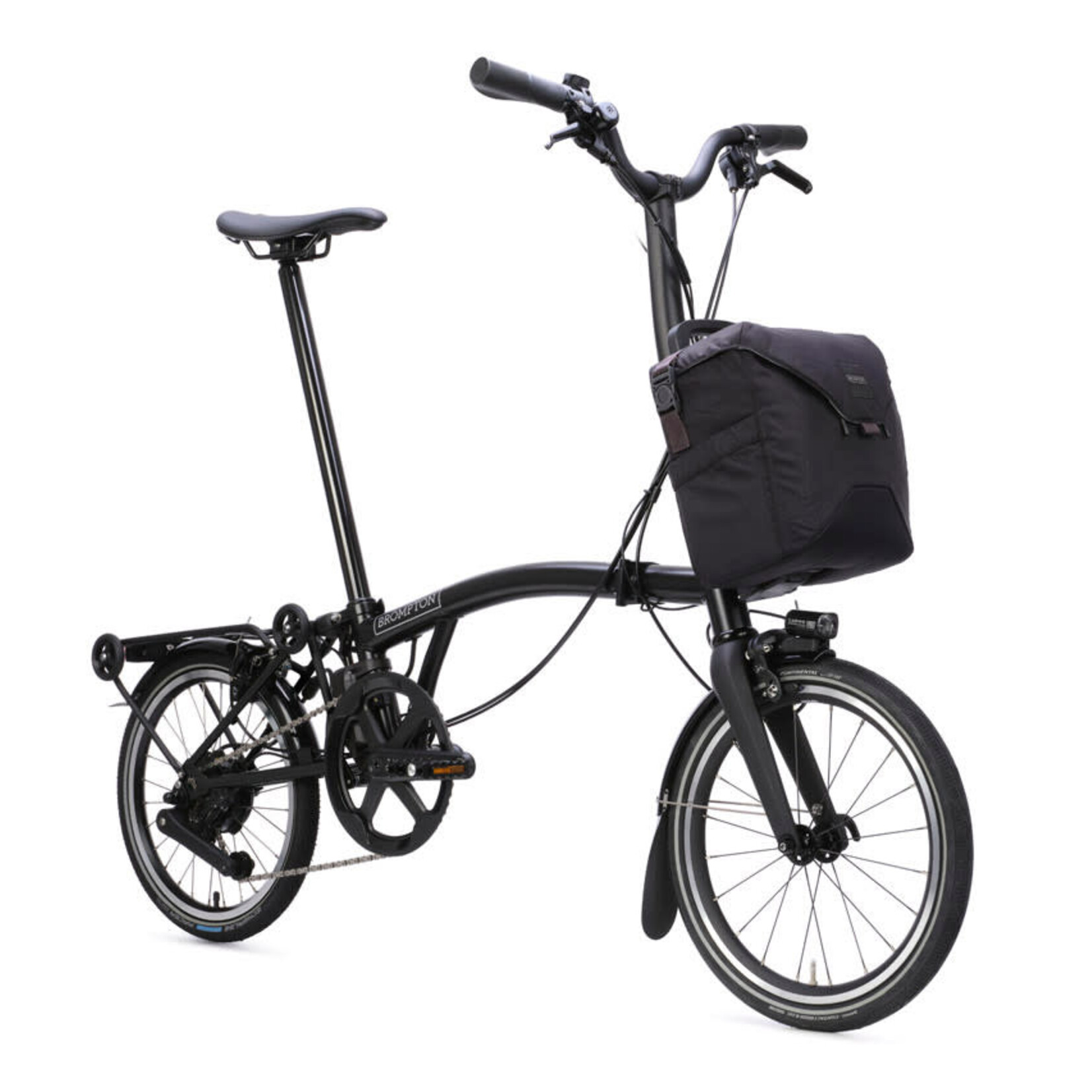Brompton Electric P Line 4 Speed High Handlebars - Matt Black