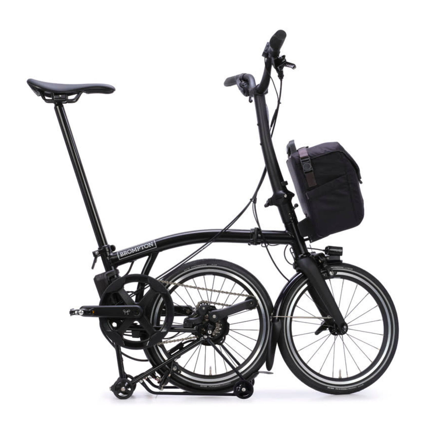 Brompton Electric P Line 4 Speed High Handlebars - Matt Black