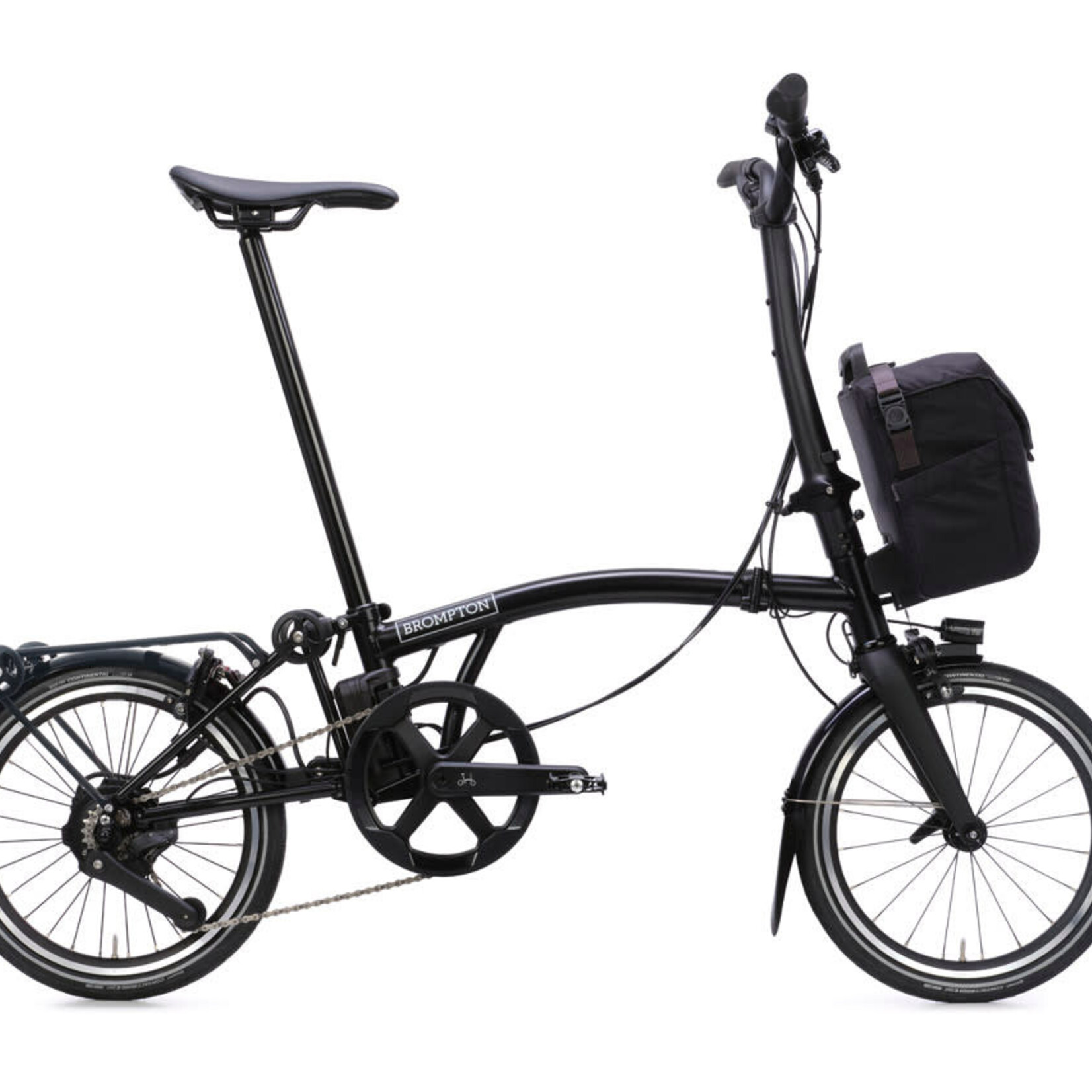 Brompton Electric P Line 4 Speed High Handlebars - Matt Black
