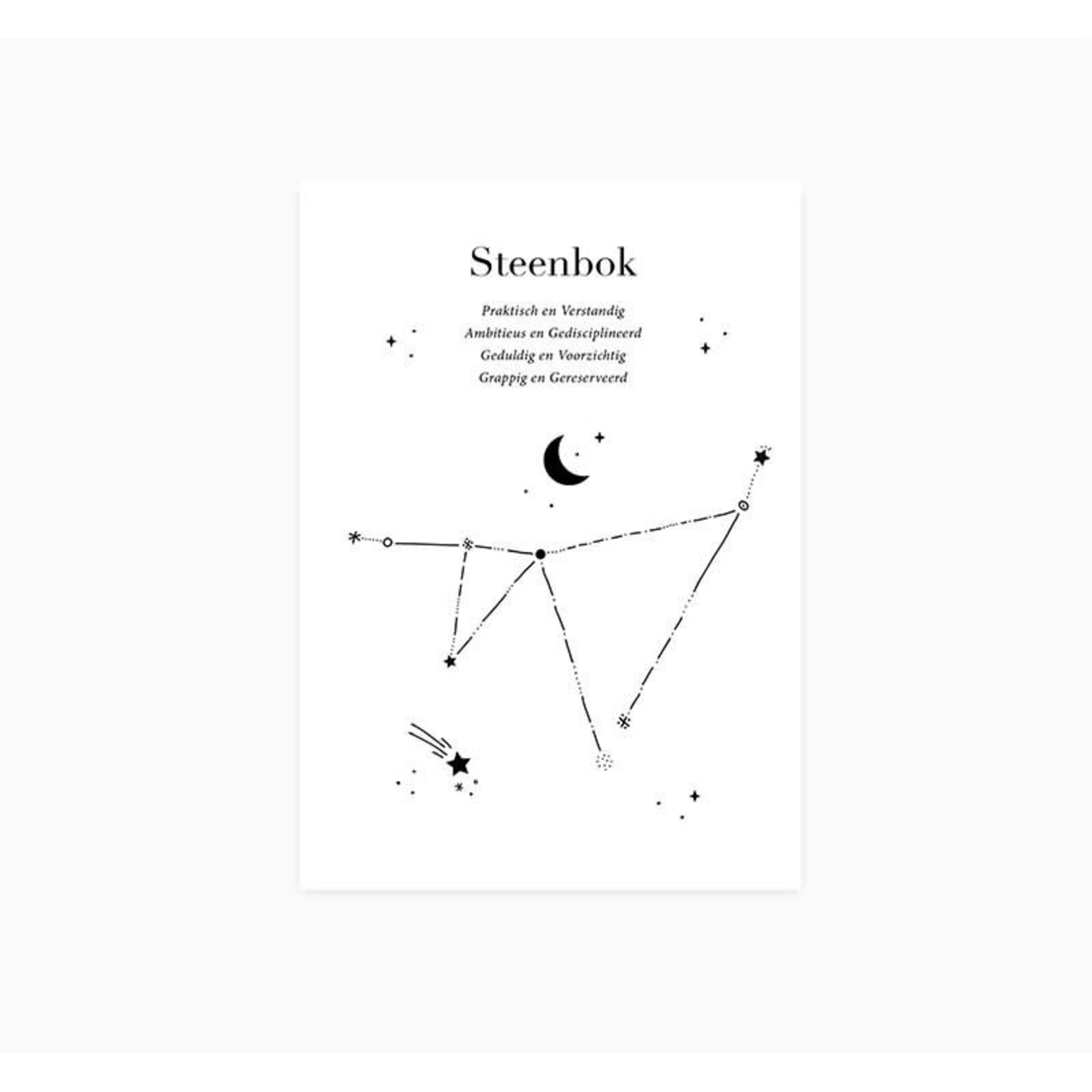 Studio Hoeked Ansichtkaart | Sterrenbeeld | Steenbok