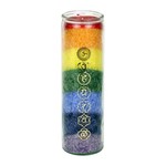 Fair Trade geurkaars 7 chakra's -- 21x6.5 cm