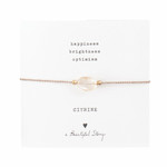 A Beautiful Story Edelsteenkaart Citrien Goud Armband