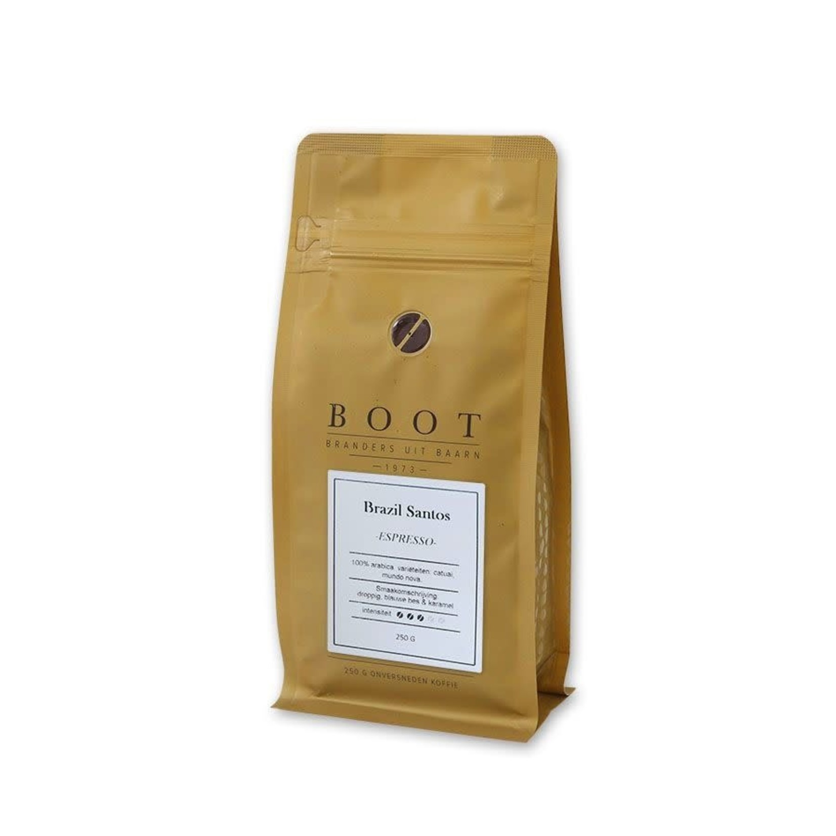 Boot Koffie Brazil Santos Espresso, 250 gram