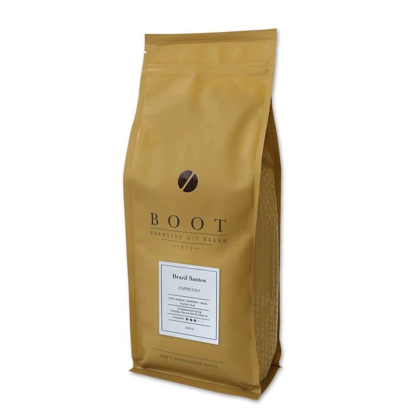 Boot Koffie Brazil Santos Espresso, 1000 gram