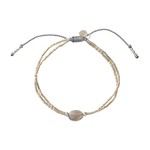 A Beautiful Story Glimmer Rookkwarts Zilver Armband