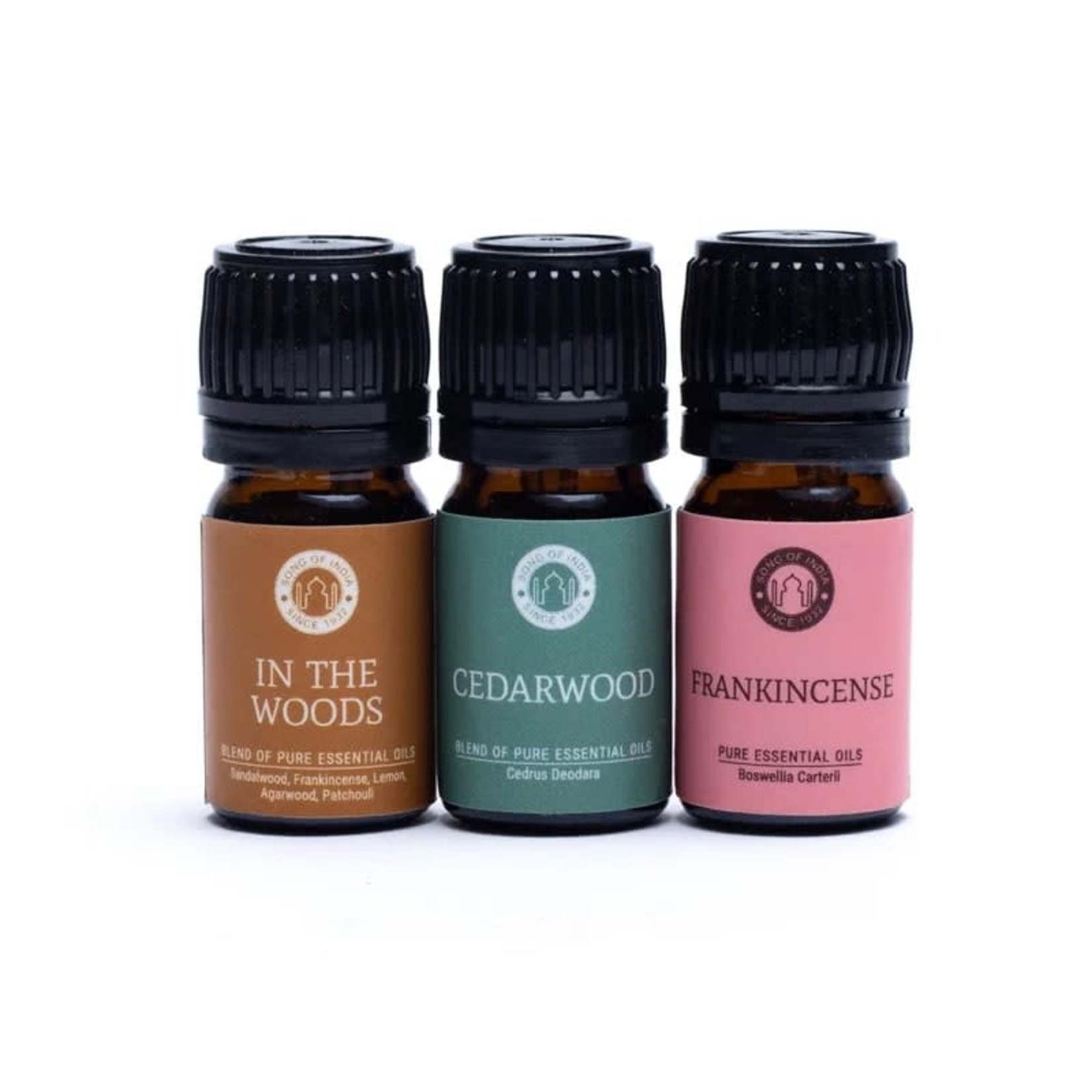 Etherische olie Aromatherapie set Woodsy -- 3x5ml (song of india)