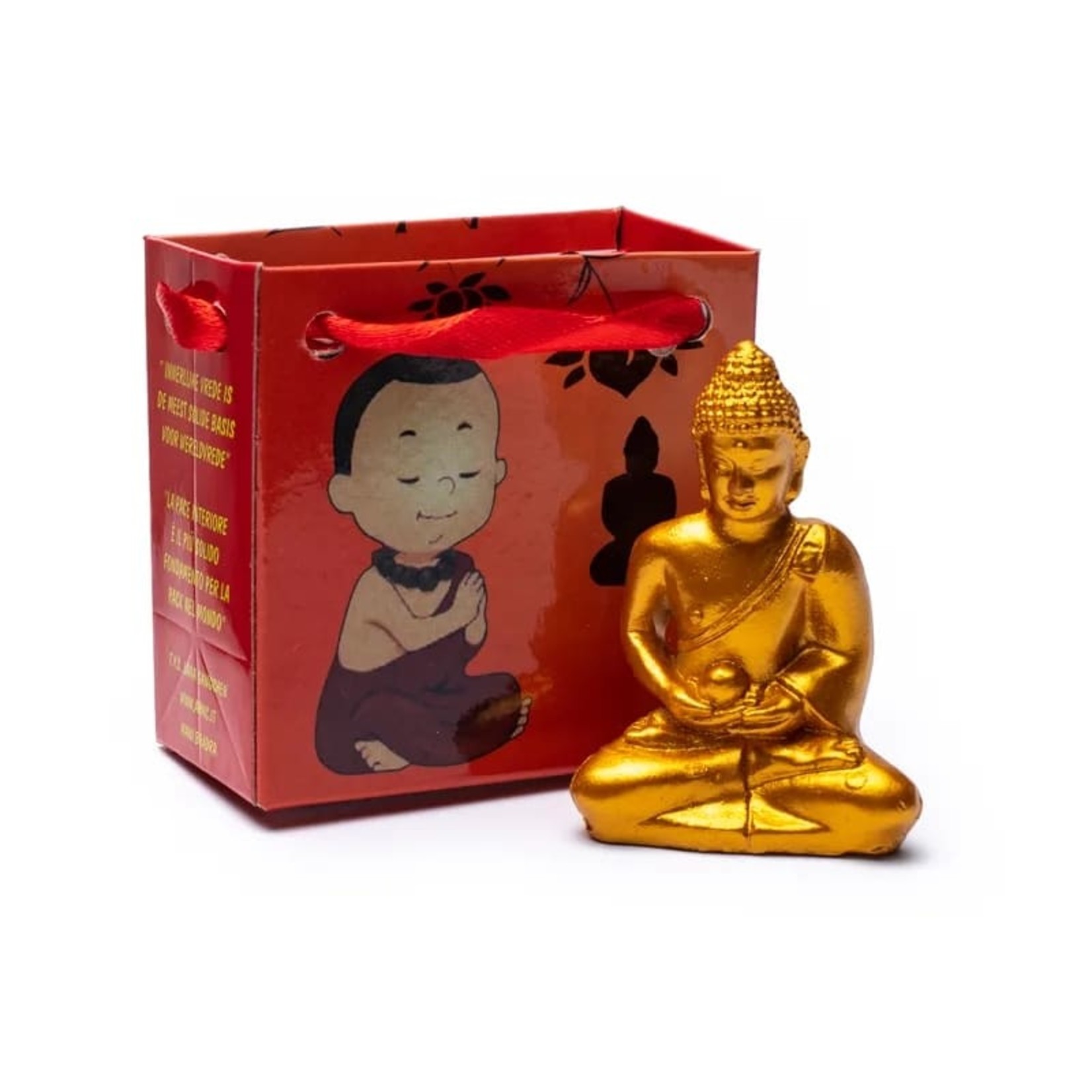 Meditatie Boeddha in geschenktasje -- 5.3 cm