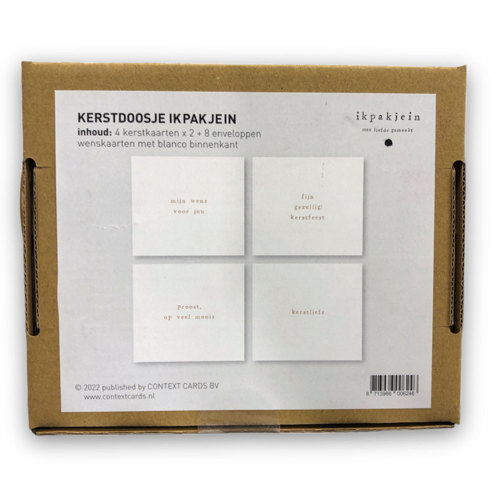 Ik pak je in - wenskaartencollectie Kerstdoosje Mijn wens voor jou  (8 kerstkaarten + enveloppen)