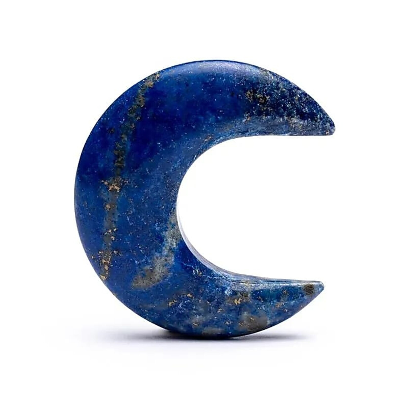 Maanvormige edelsteen lapis lazuli -- 4 cm