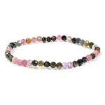 Armband toermalijn multicolour facet - 4 mm