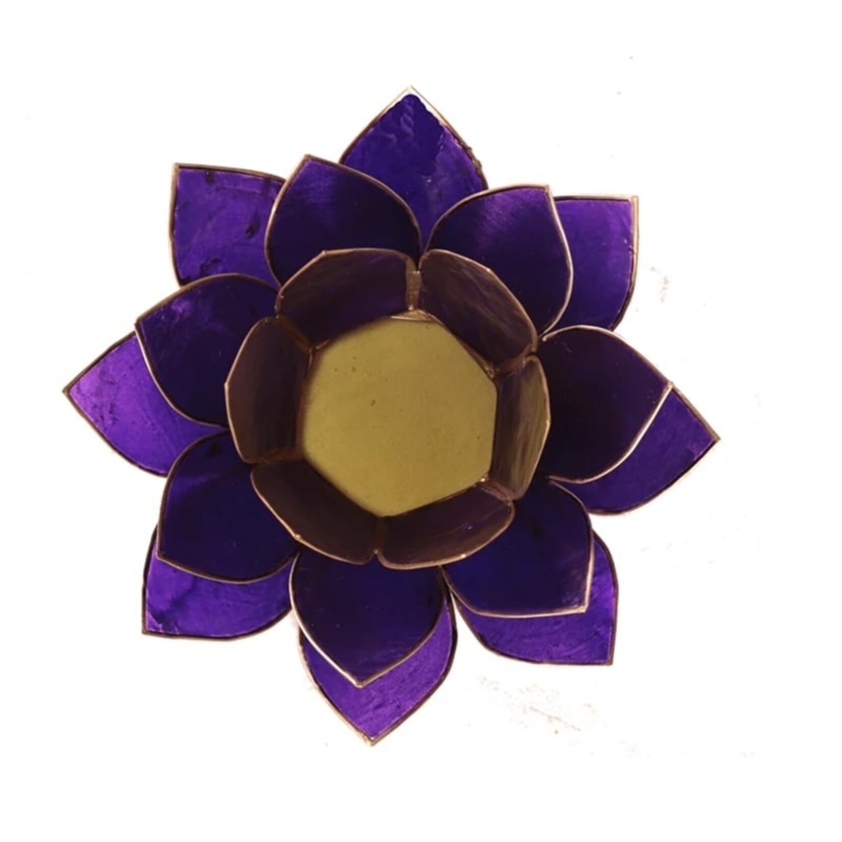 Lotus sfeerlicht violet 7e chakra goudrand -- 13.5 cm