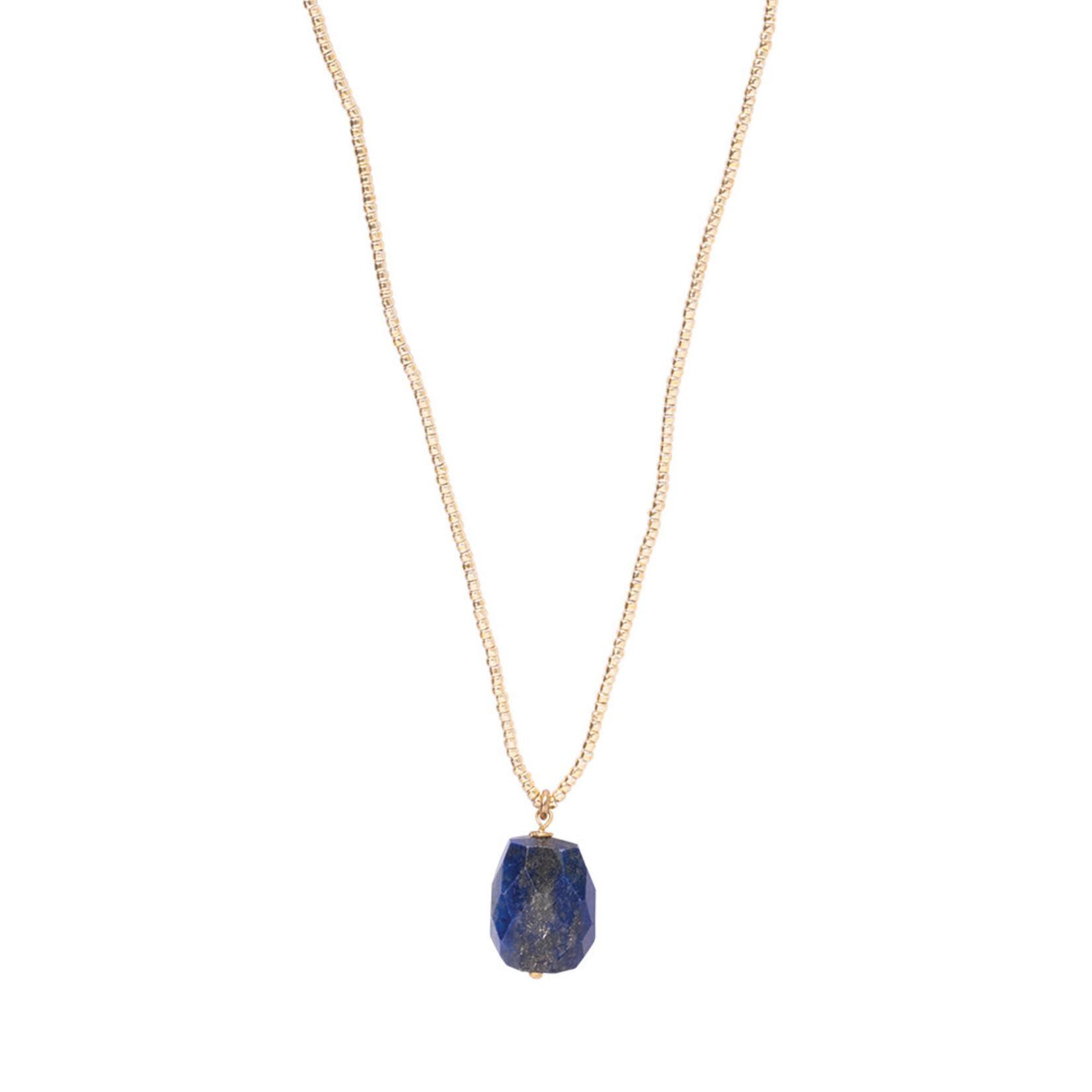 A Beautiful Story Calm Lapis Lazuli Ketting Goud