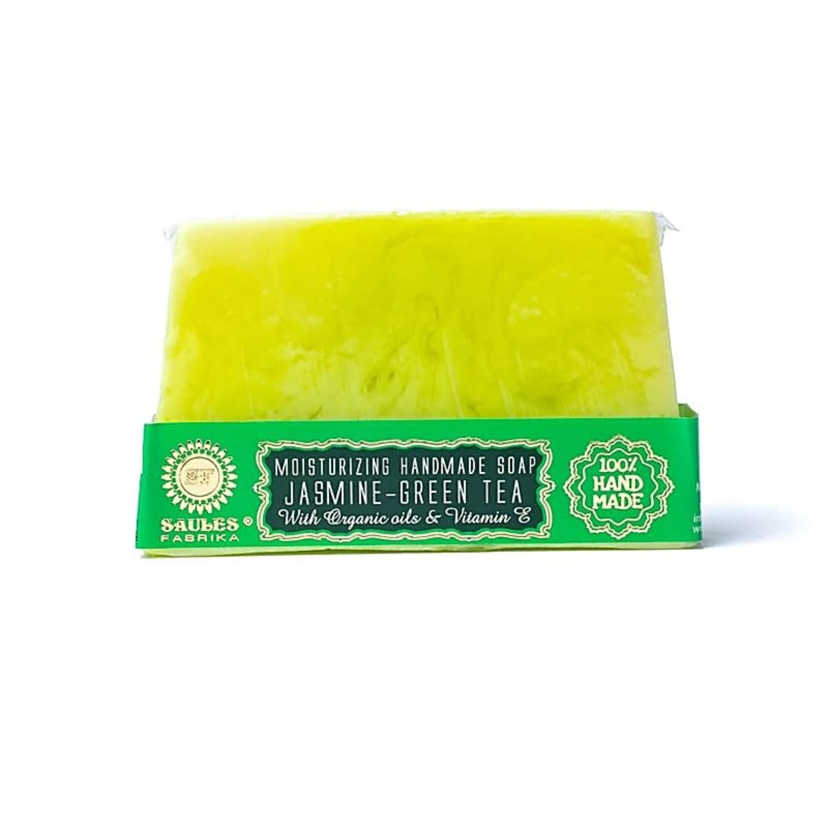 Natuurlijke handgemaakte zeep Jasmijn Groene thee - 80 gram